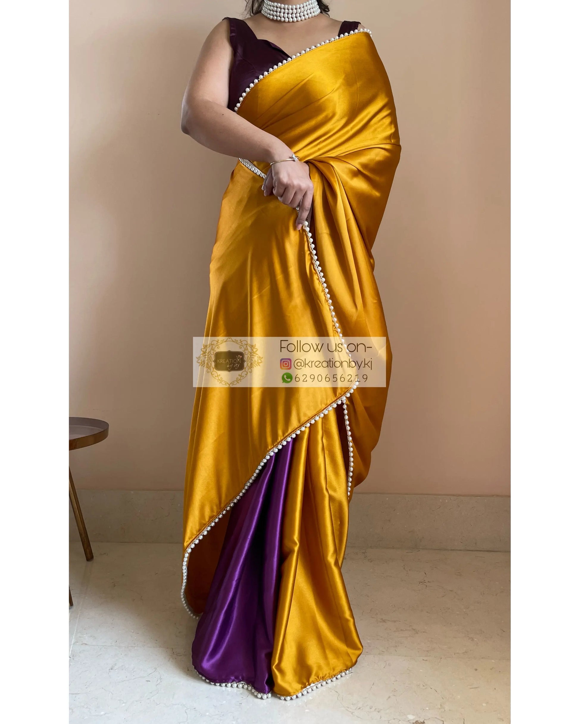 Banoffee Pie Two in One Saree - kreationbykj