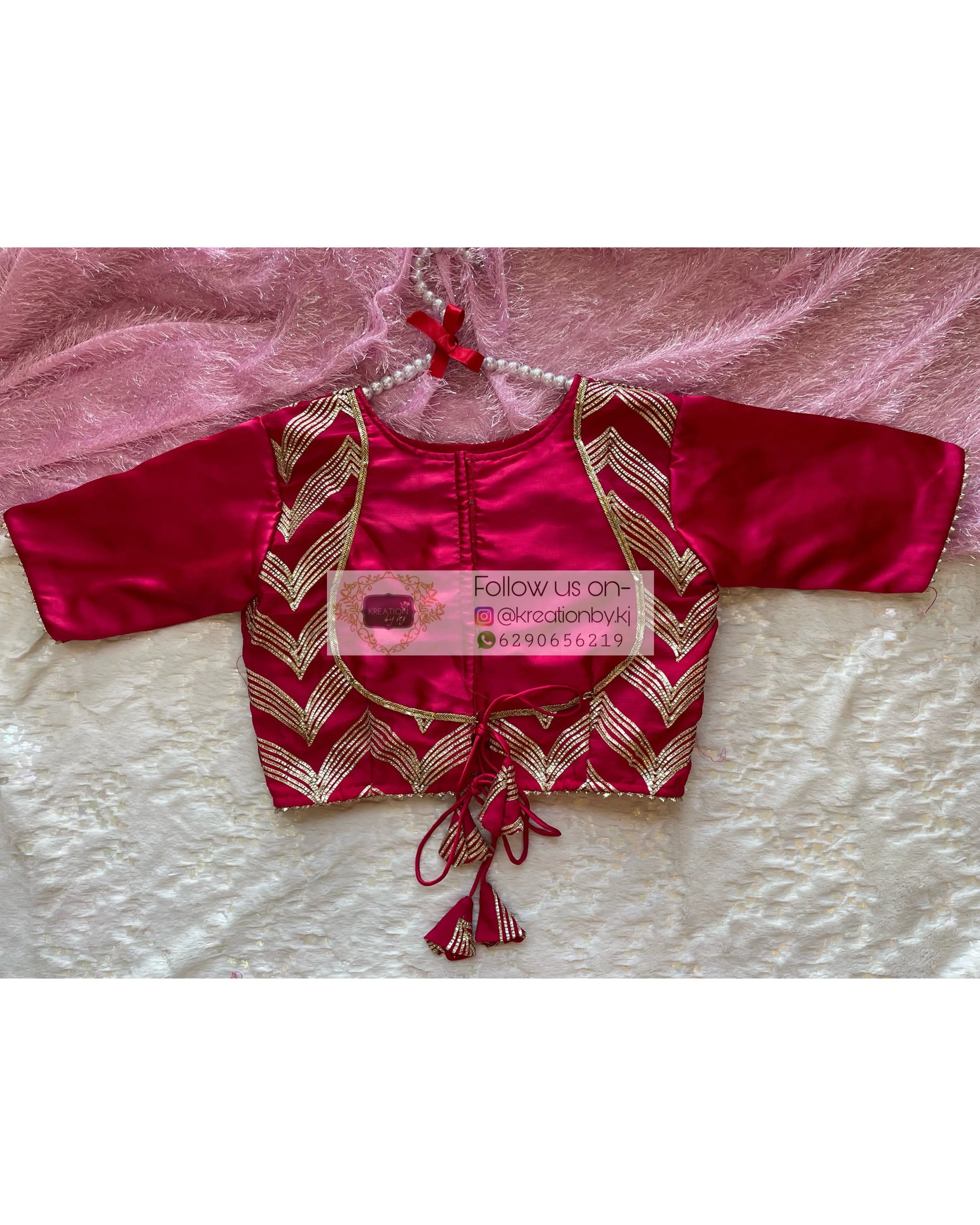 Hot Pink Maharani Blouse kreationbykj