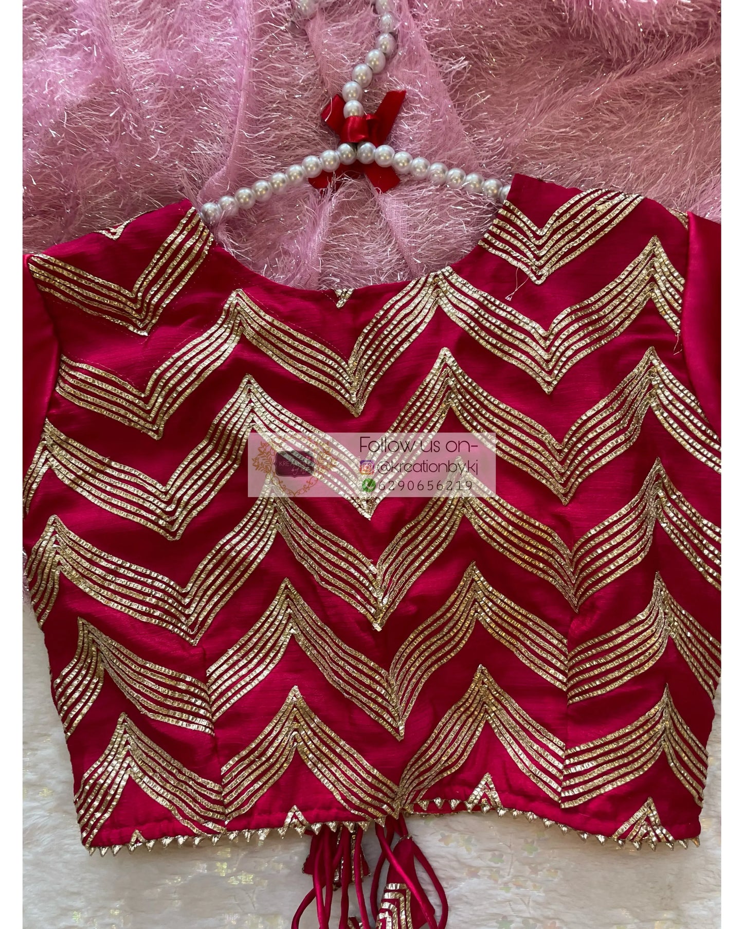 Hot Pink Maharani Blouse kreationbykj