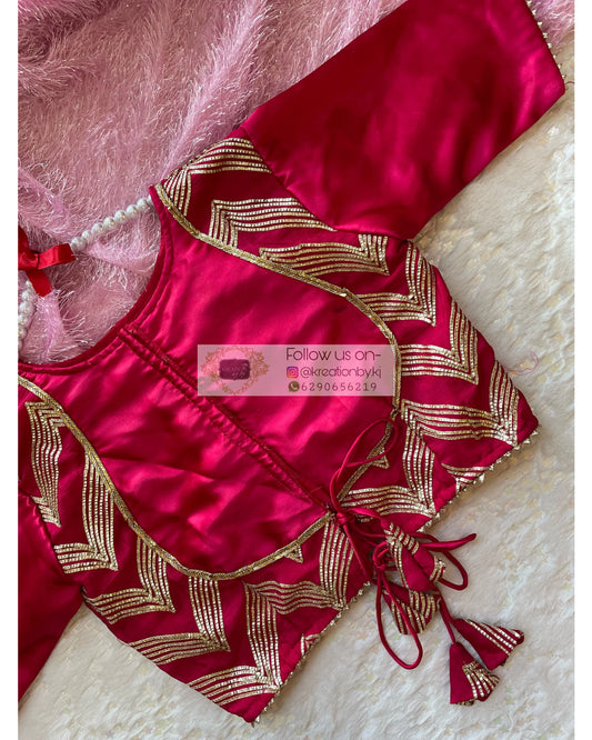 Hot Pink Maharani Blouse kreationbykj