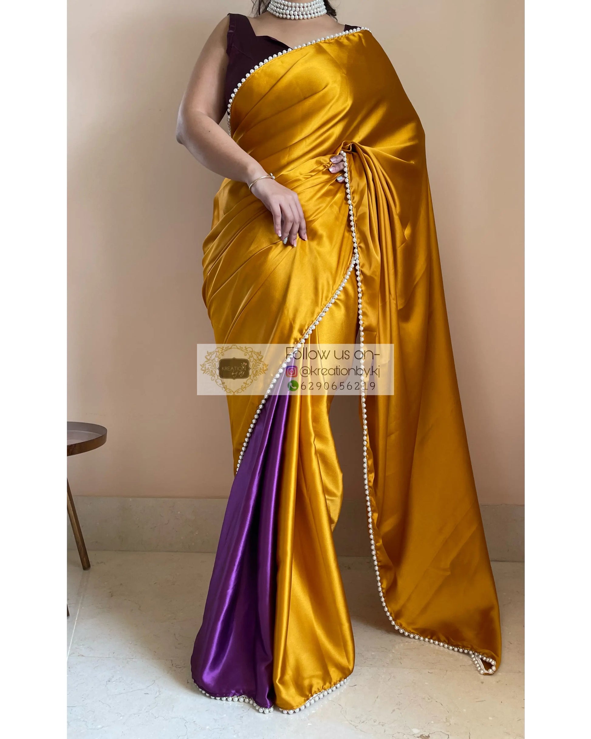 Banoffee Pie Two in One Saree - kreationbykj