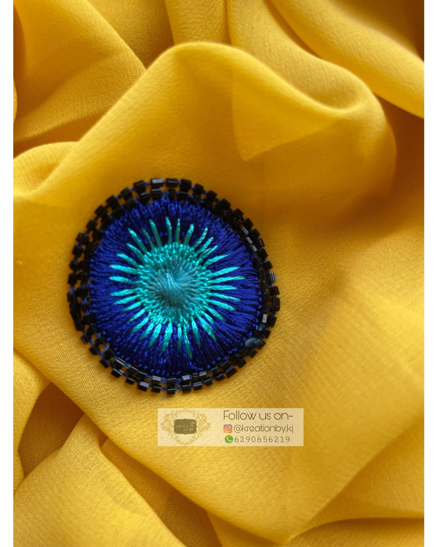 Yellow Evil Eye Saree - kreationbykj