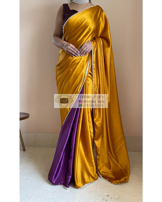 Banoffee Pie Two in One Saree - kreationbykj