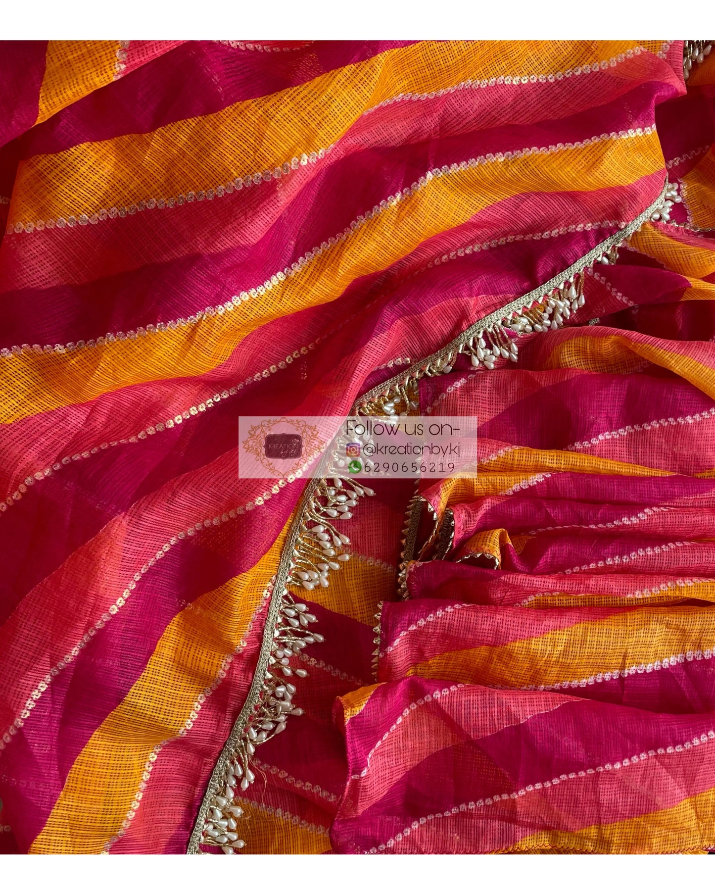Pride Leheriya Saree - kreationbykj