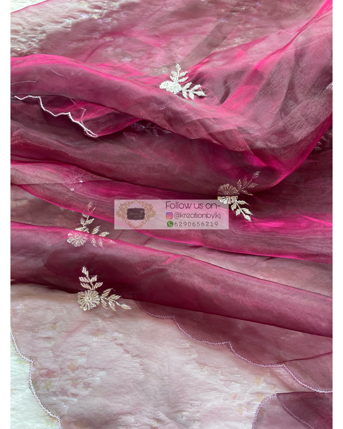 Purple Wine 86 Boota Dupatta - kreationbykj