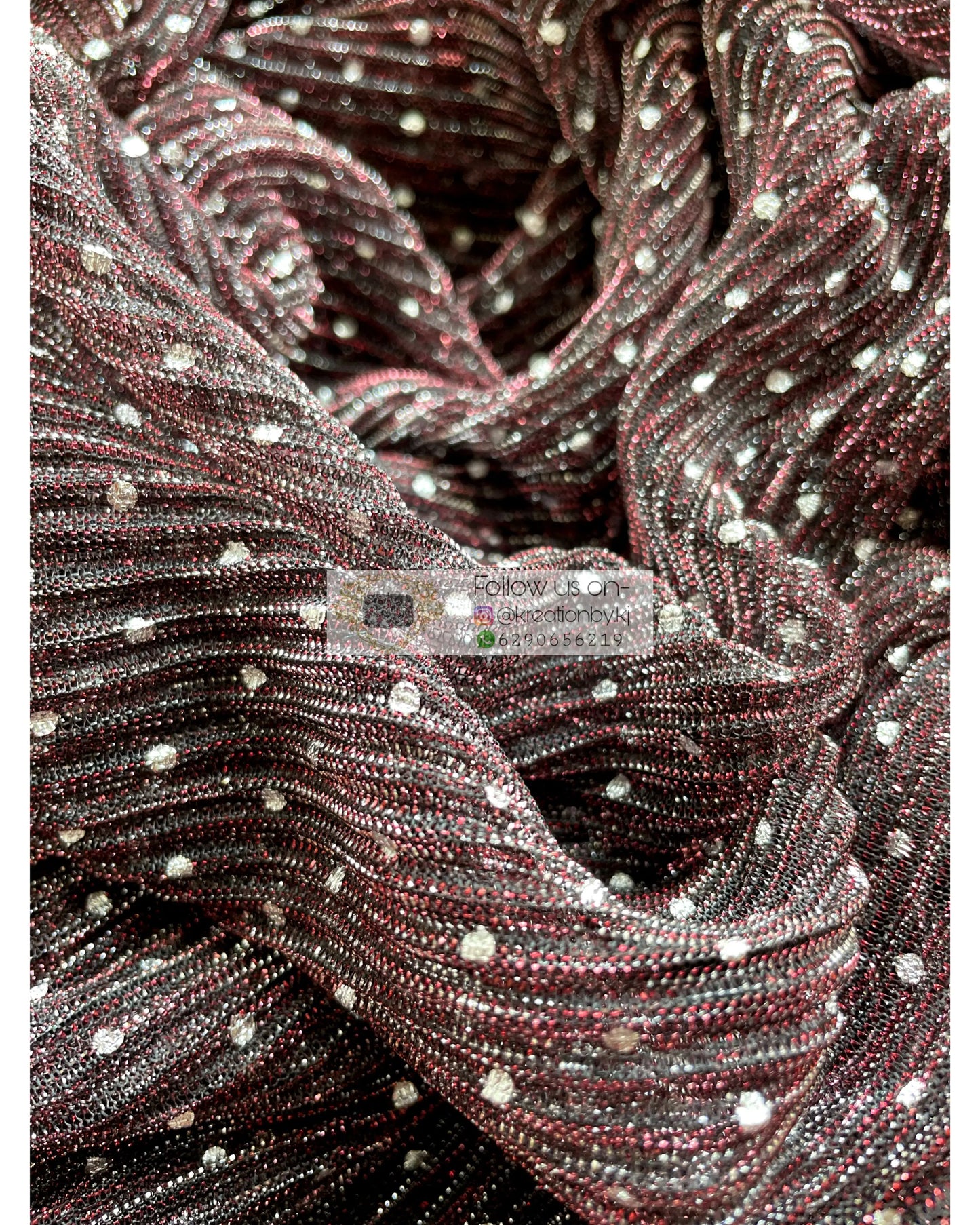 Cola Pleated Shimmer Saree - kreationbykj