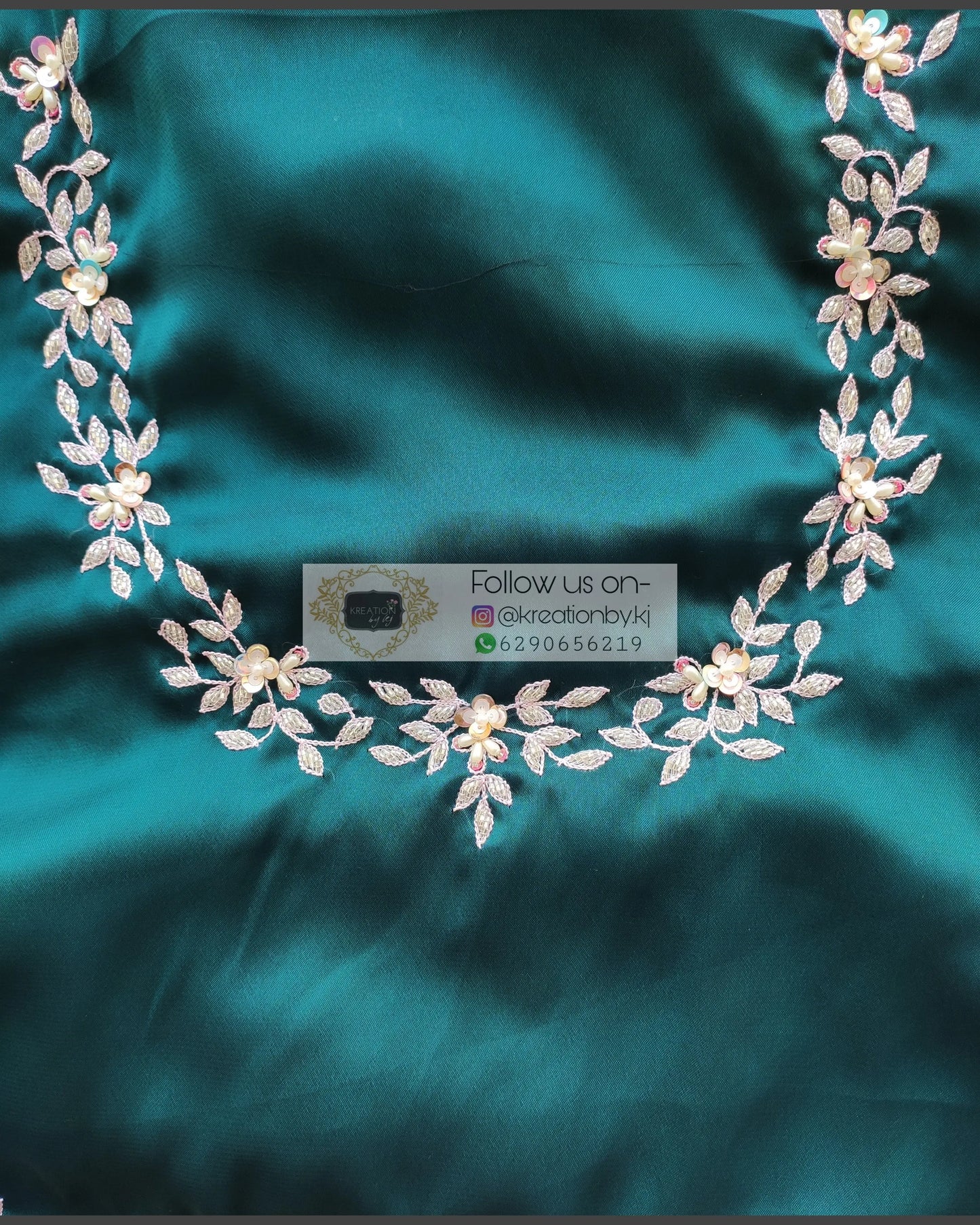 Peacock Blue Georgette Chandani Saree - kreationbykj