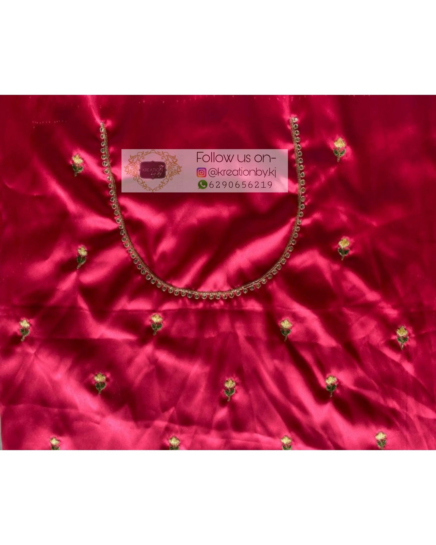 Off White Georgette Periwinkle Saree - kreationbykj