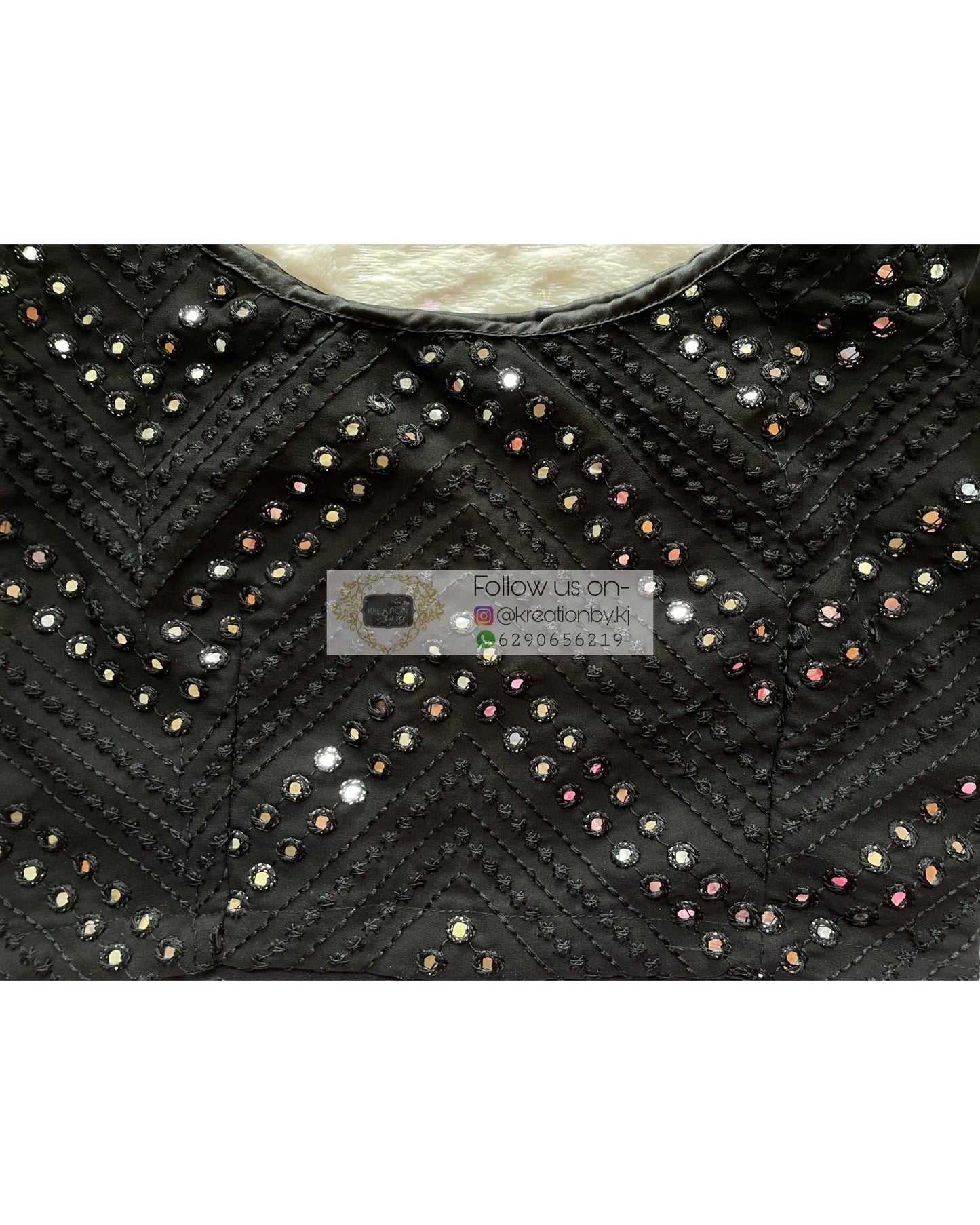 Black Sheesh Crop Top - kreationbykj