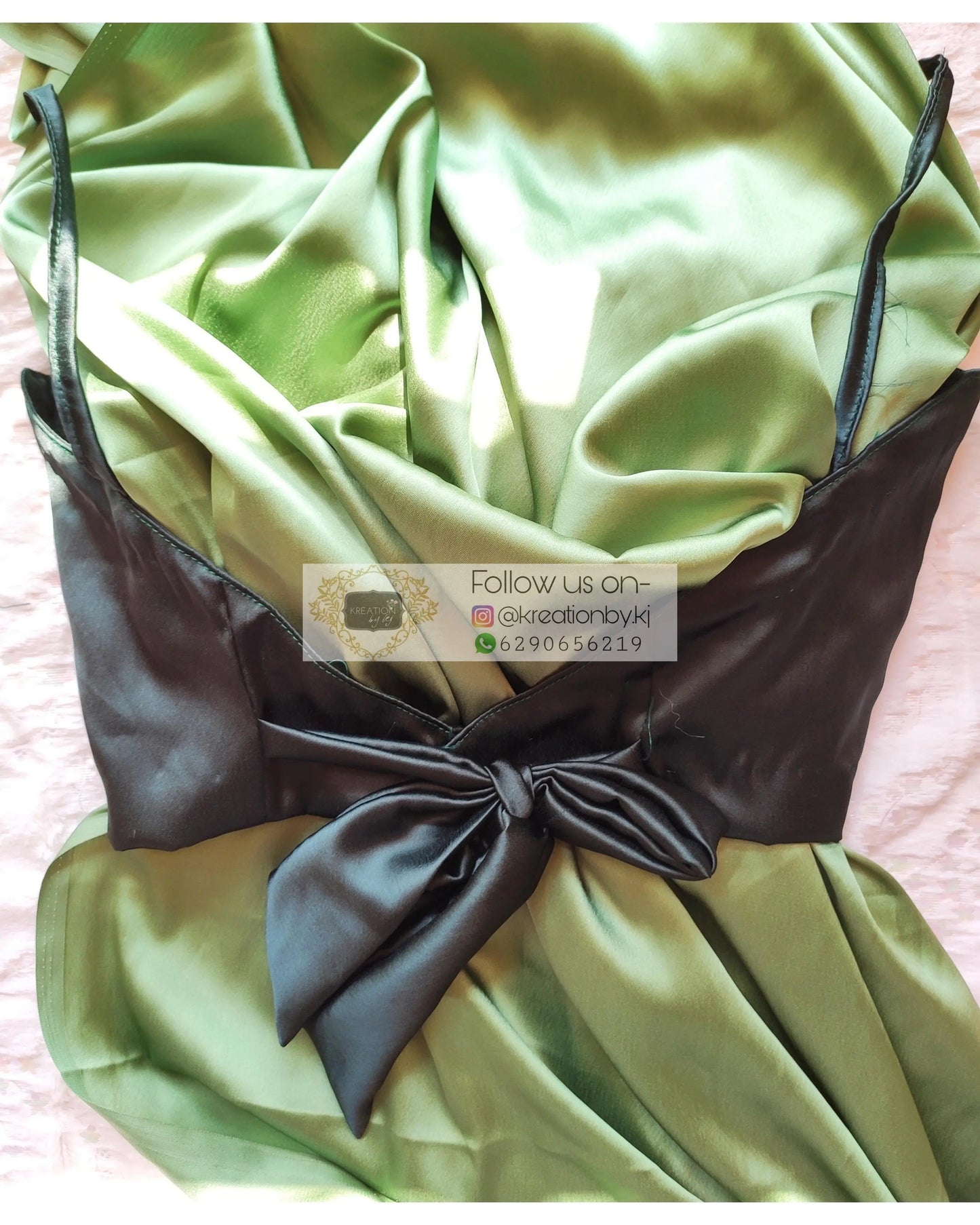 Dark Blackish Green Strappy Blouse - kreationbykj