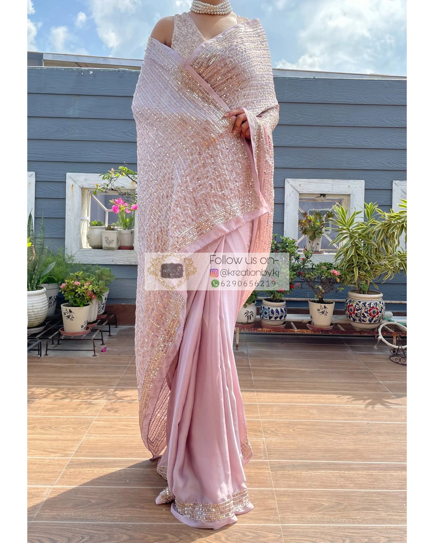 Lilac Chand Sifarish Saree - kreationbykj