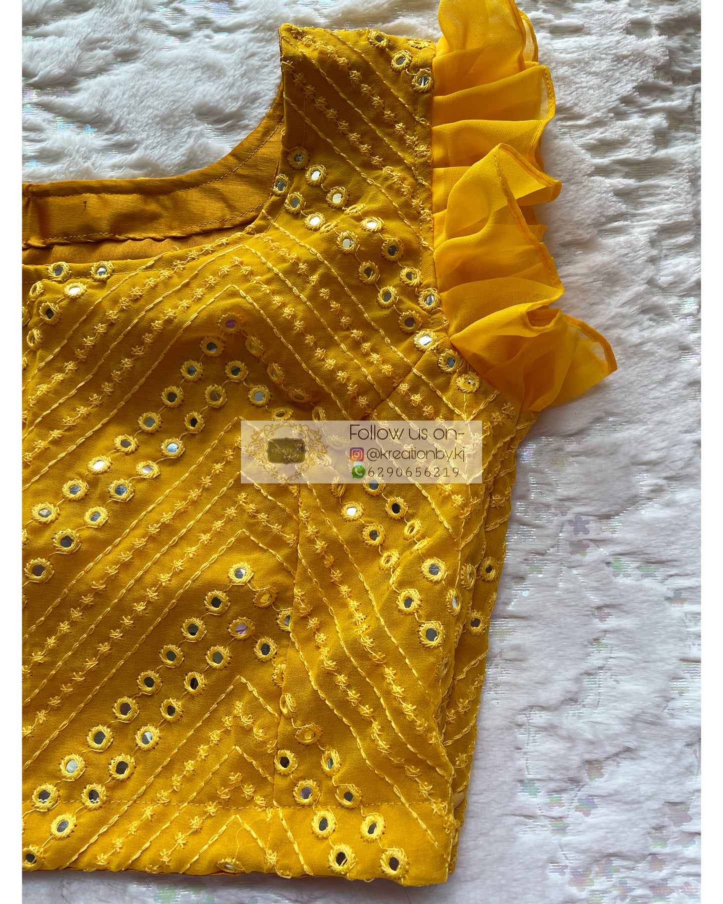 Yellow Sheesh Crop Top - kreationbykj