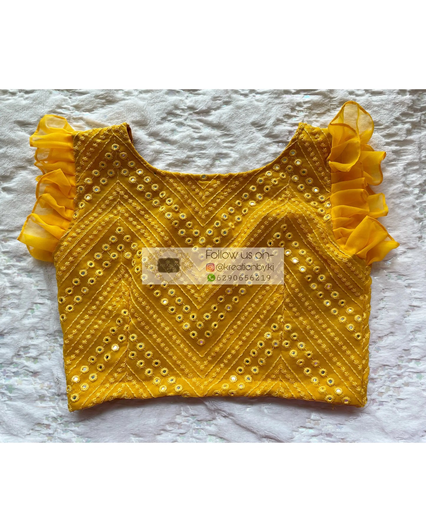 Yellow Sheesh Crop Top - kreationbykj