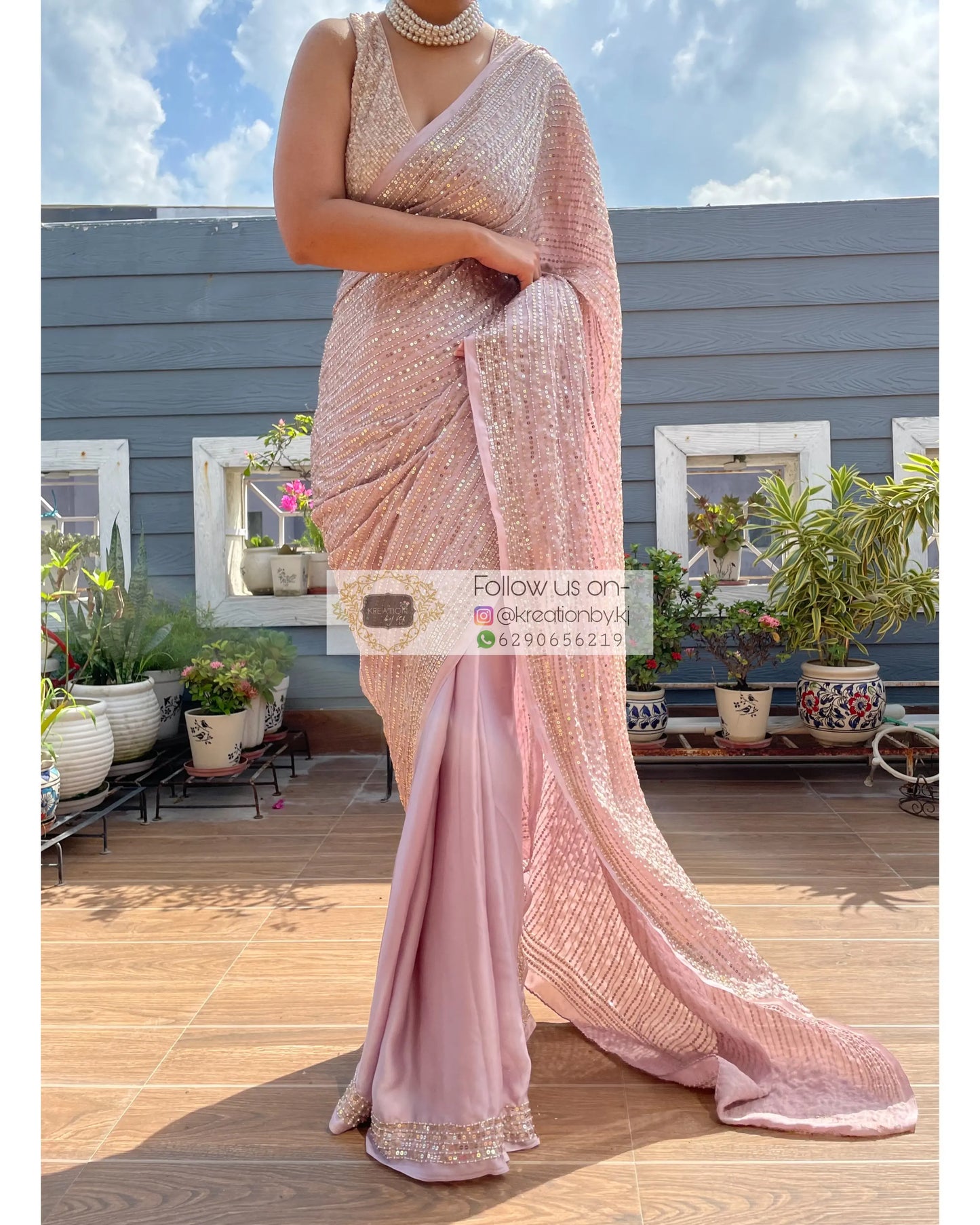 Lilac Chand Sifarish Saree - kreationbykj