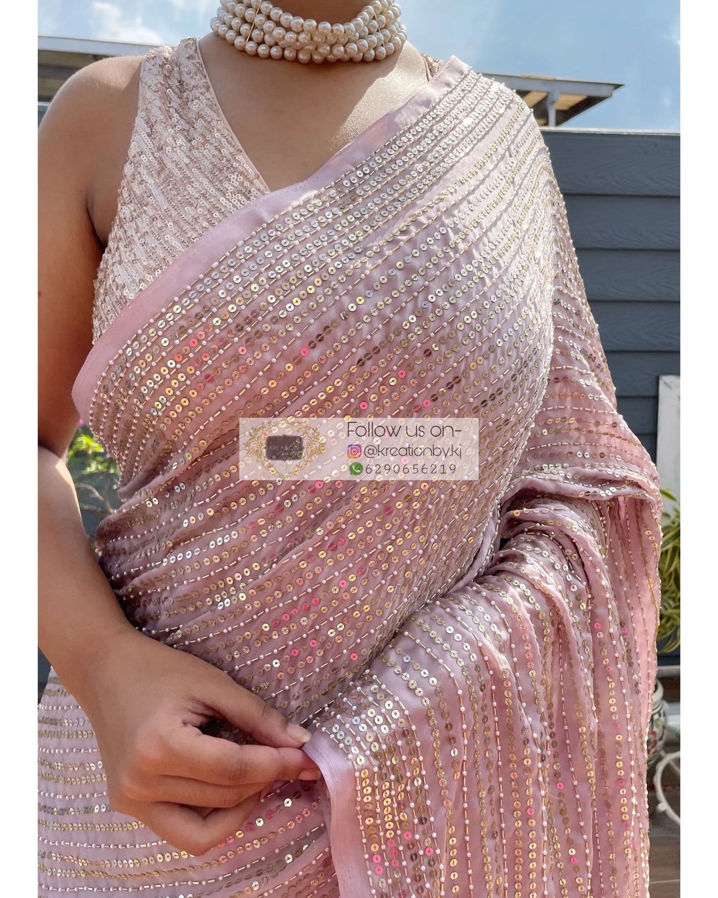 Lilac Chand Sifarish Saree - kreationbykj