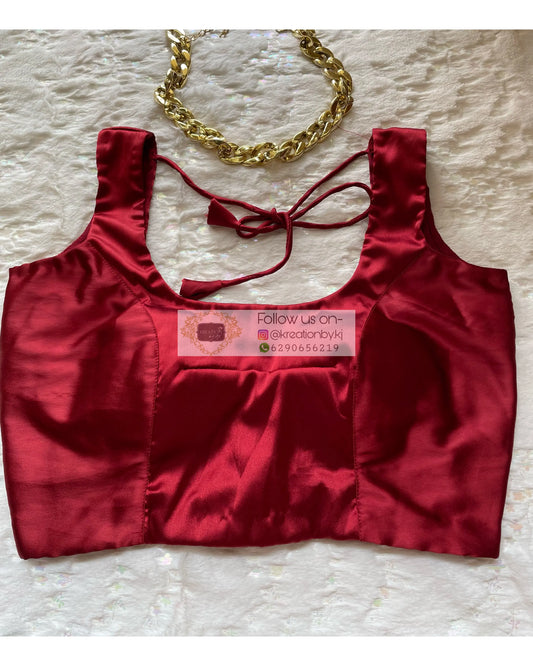 Basic Maroon Blouse - kreationbykj
