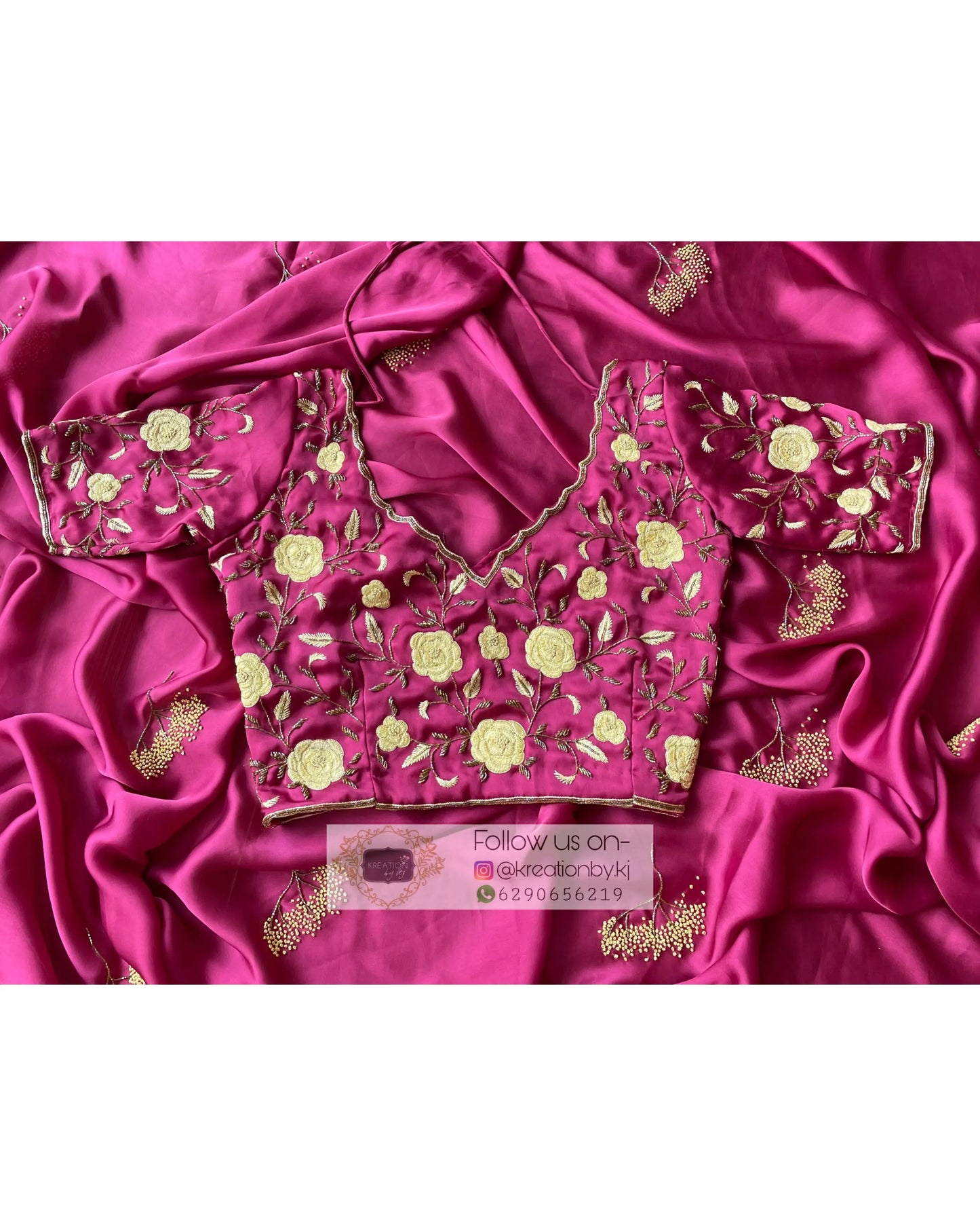 Dandelion Dust Pink Crepe Silk Saree - kreationbykj