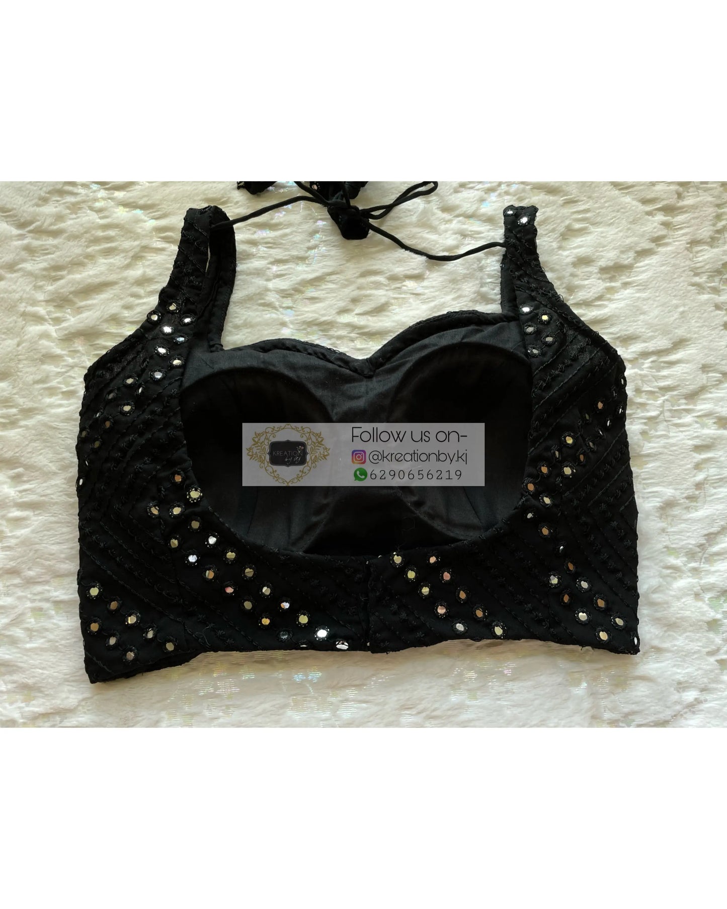 Black Sheesh Sleeveless Blouse - kreationbykj