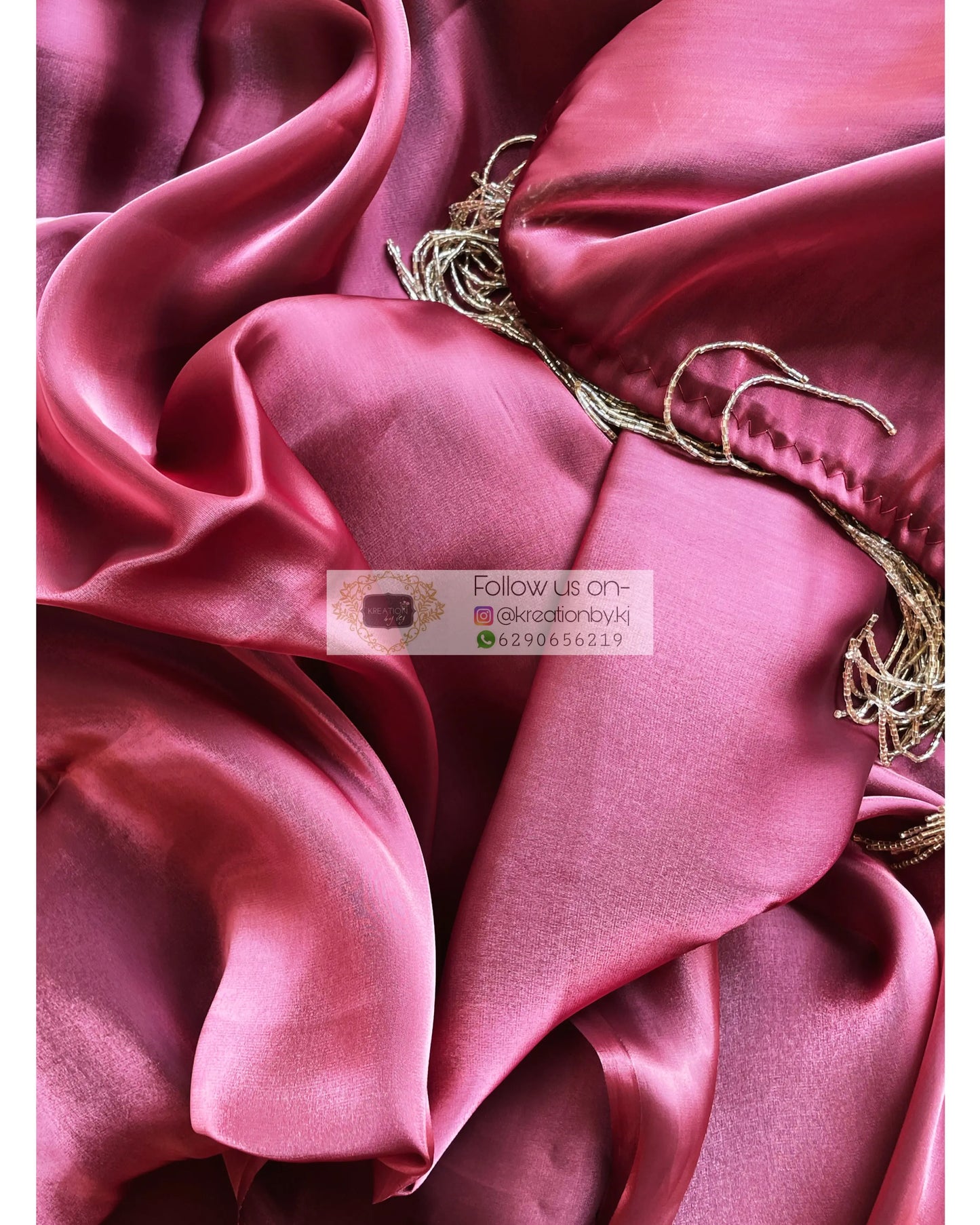 DiWine Glass Organza Saree - kreationbykj