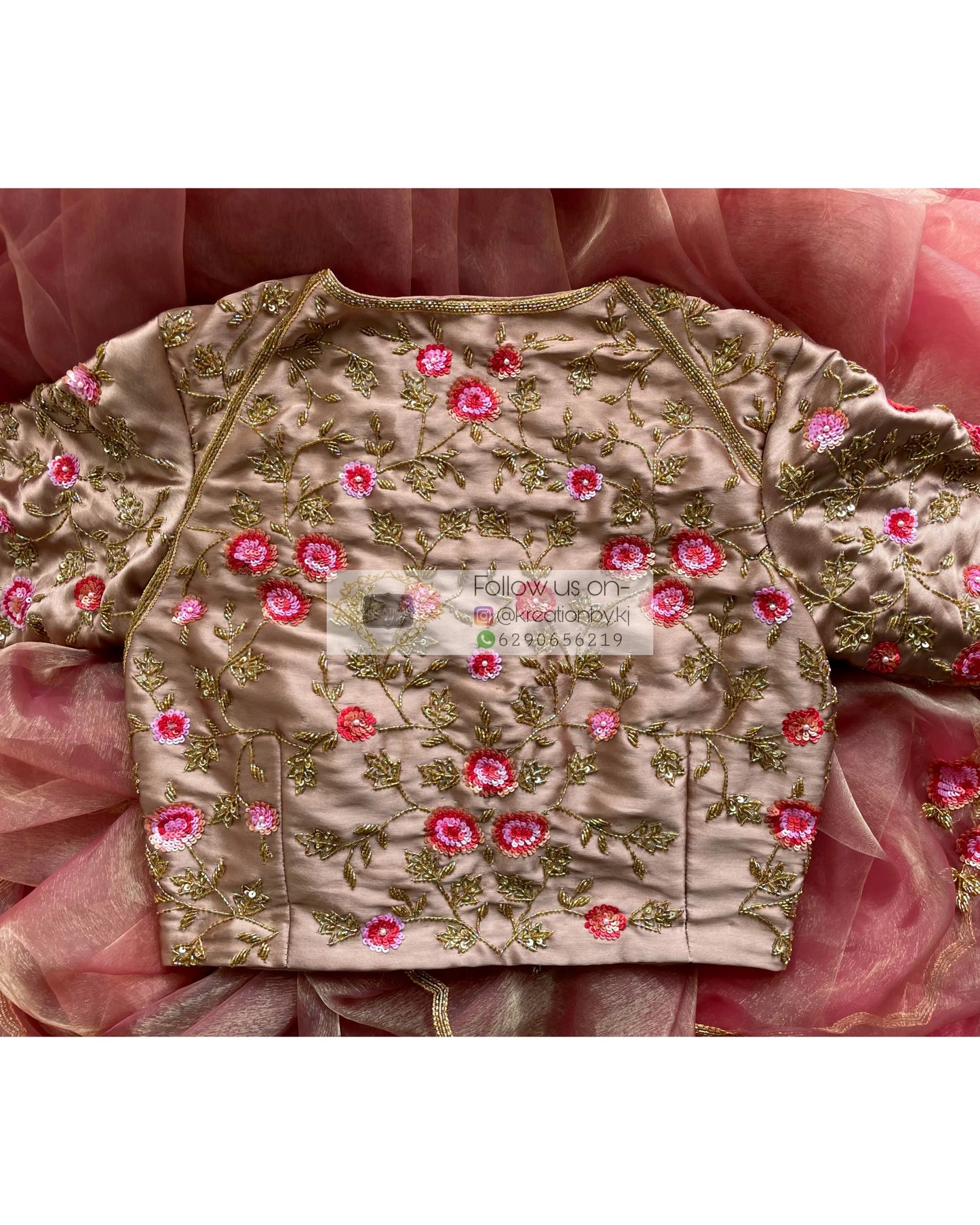 Mink Rose Blouse Piece - kreationbykj