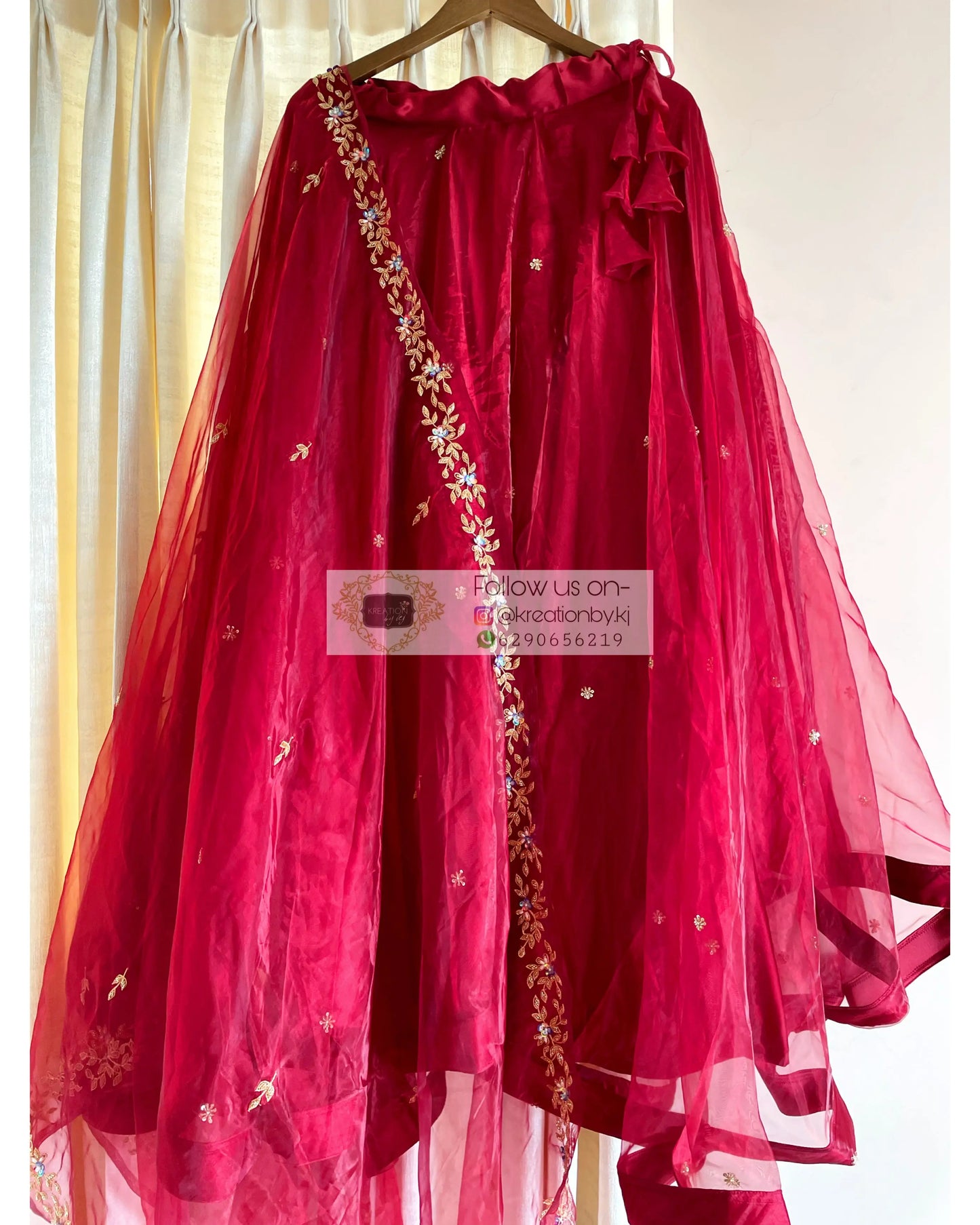 Red Tara Lehenga - kreationbykj