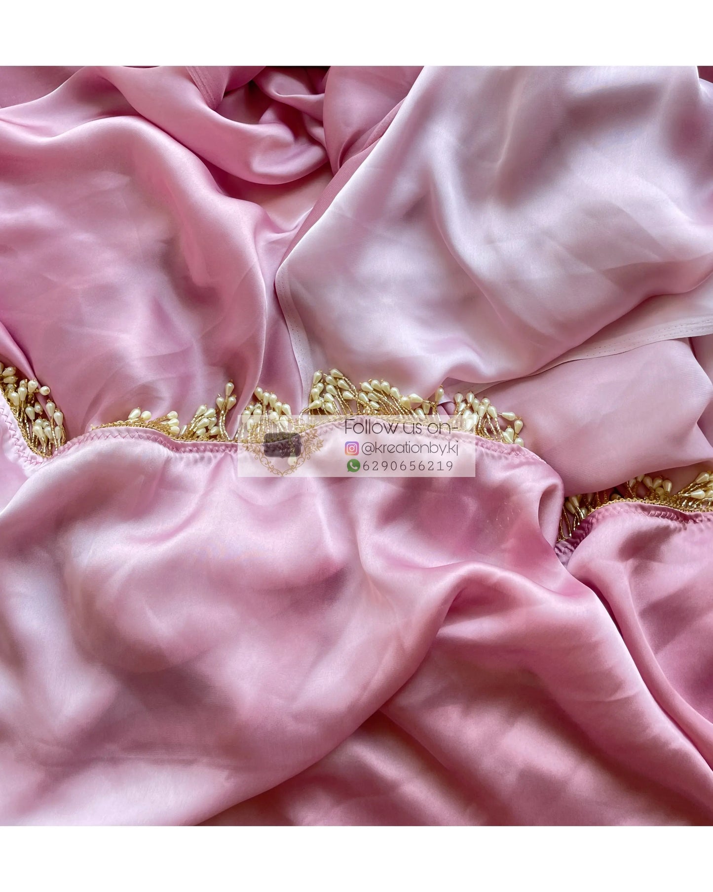 Mauve Ombré Crepe Silk Saree - kreationbykj