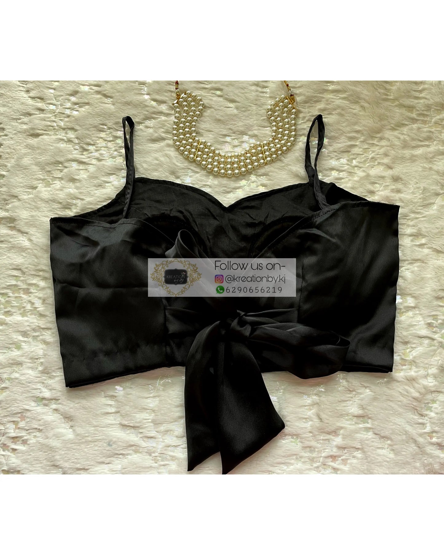 Black Strappy Blouse - kreationbykj