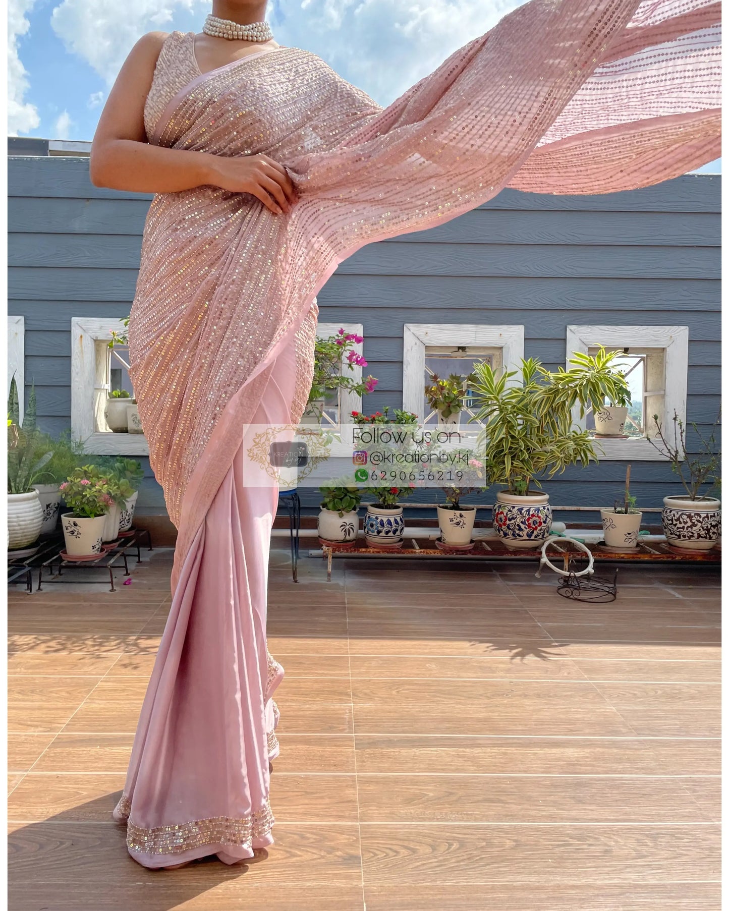 Lilac Chand Sifarish Saree - kreationbykj