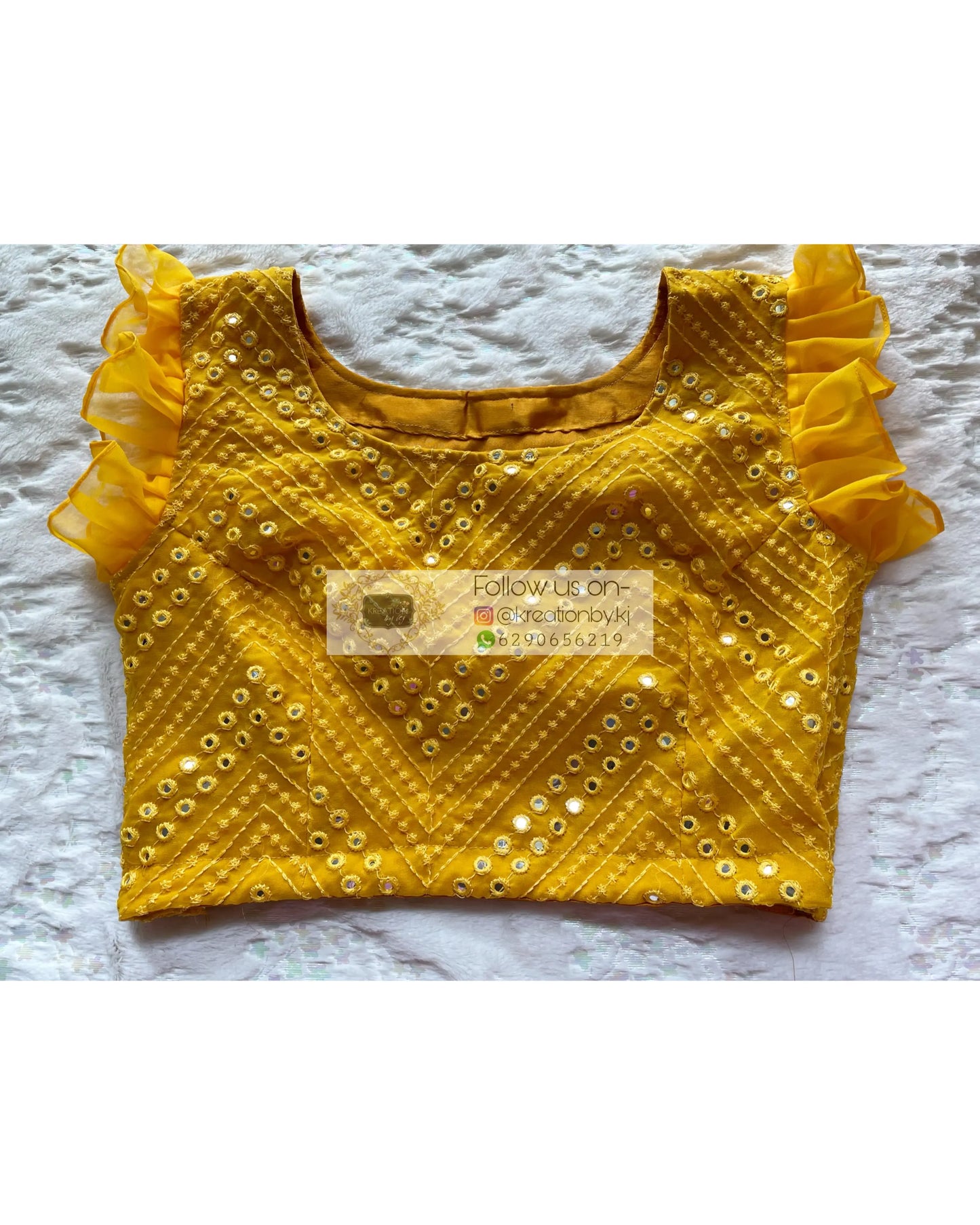 Yellow Sheesh Crop Top - kreationbykj