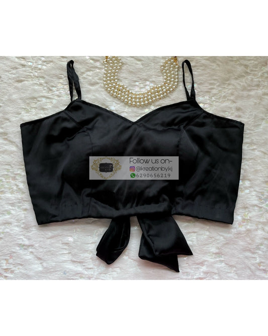 Black Strappy Blouse - kreationbykj