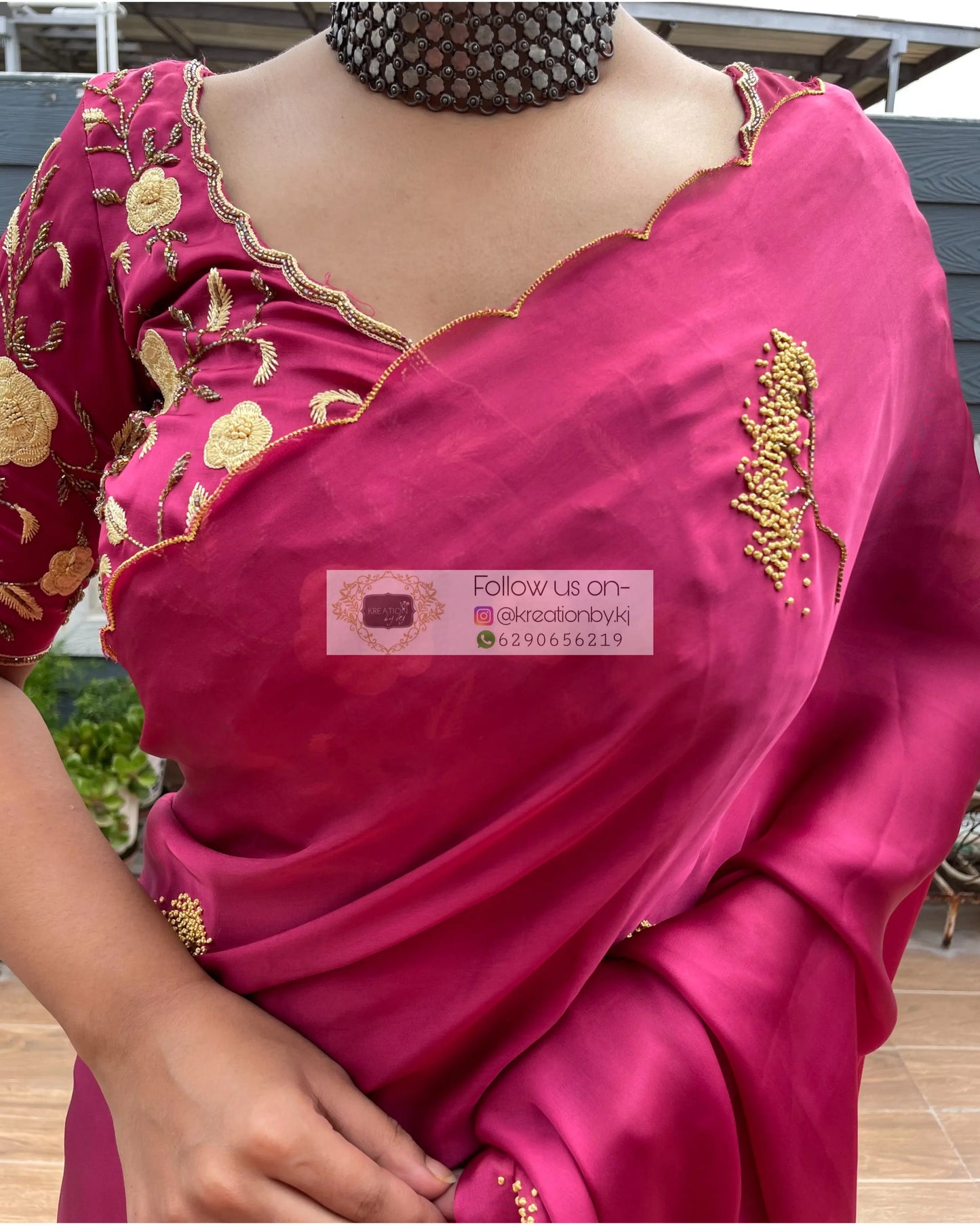 Dandelion Dust Pink Crepe Silk Saree - kreationbykj