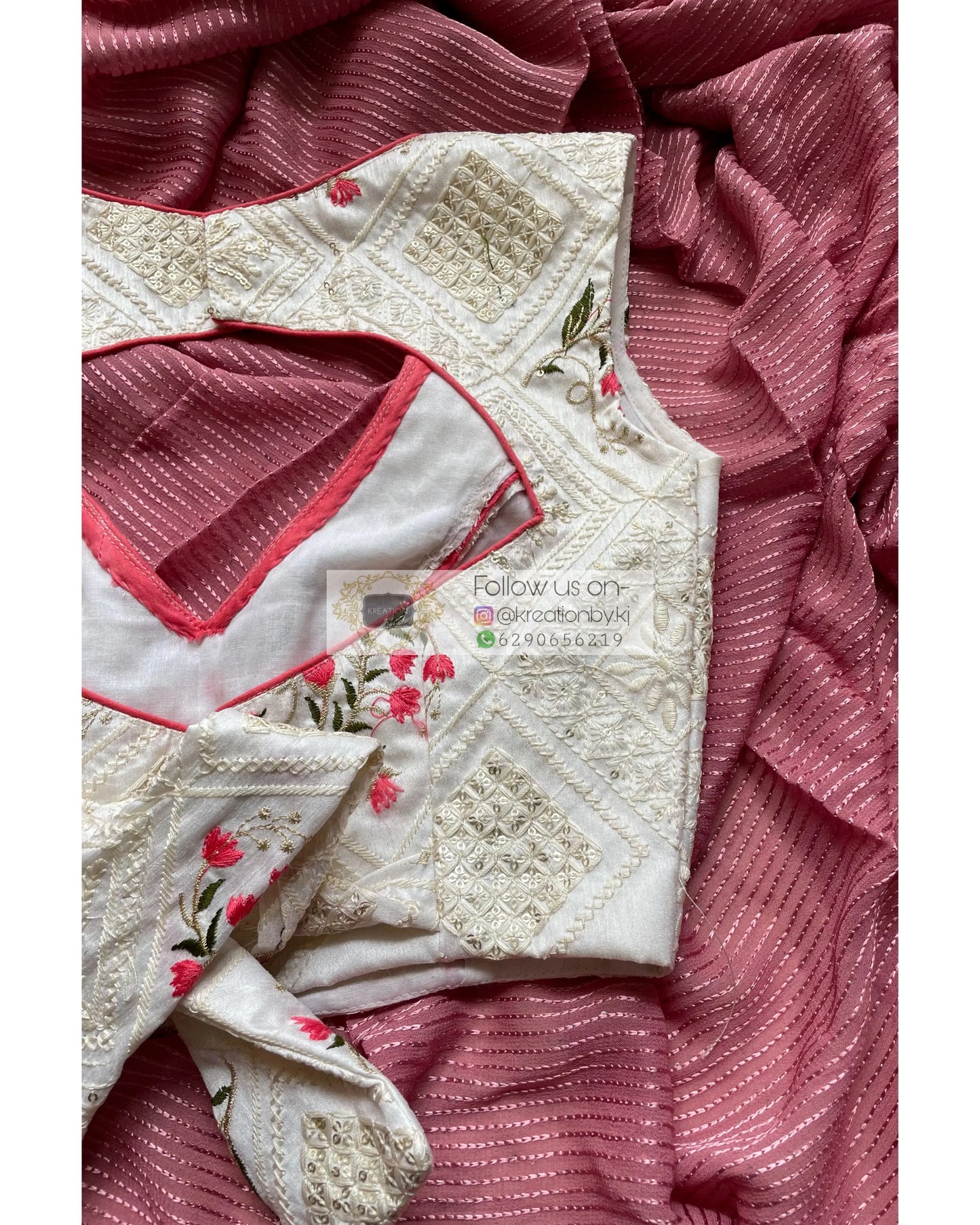 White Tulip Blouse - kreationbykj