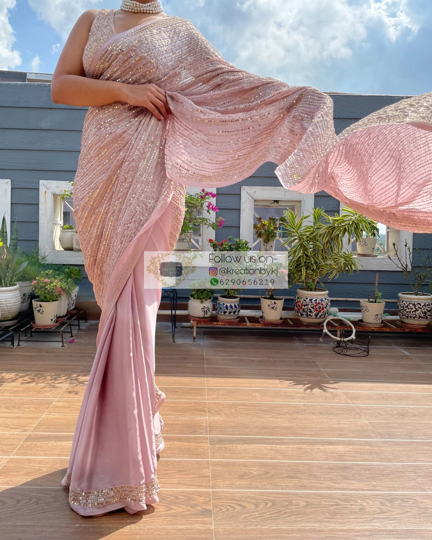 Lilac Chand Sifarish Saree - kreationbykj