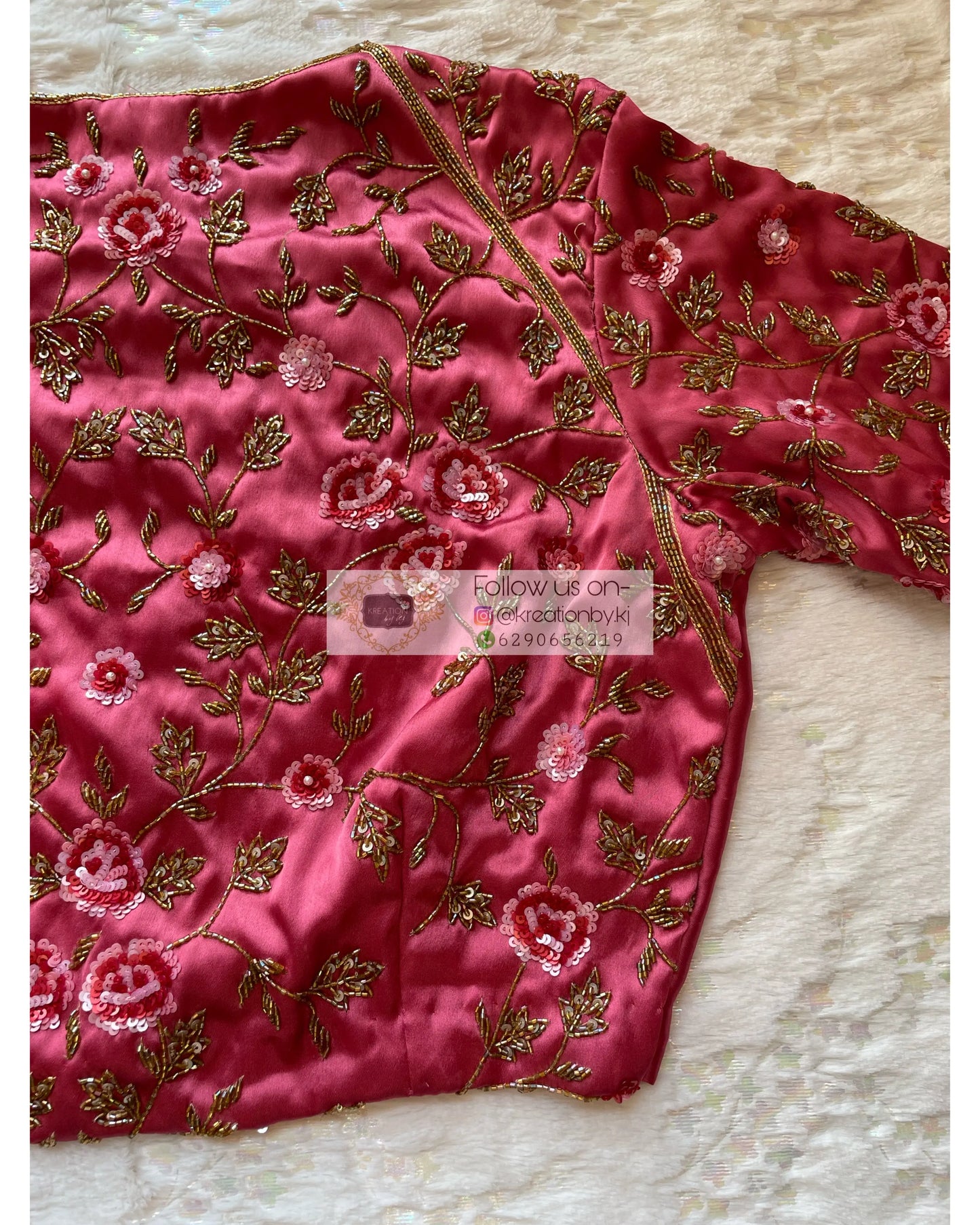 Rose Pink Blouse Piece - kreationbykj
