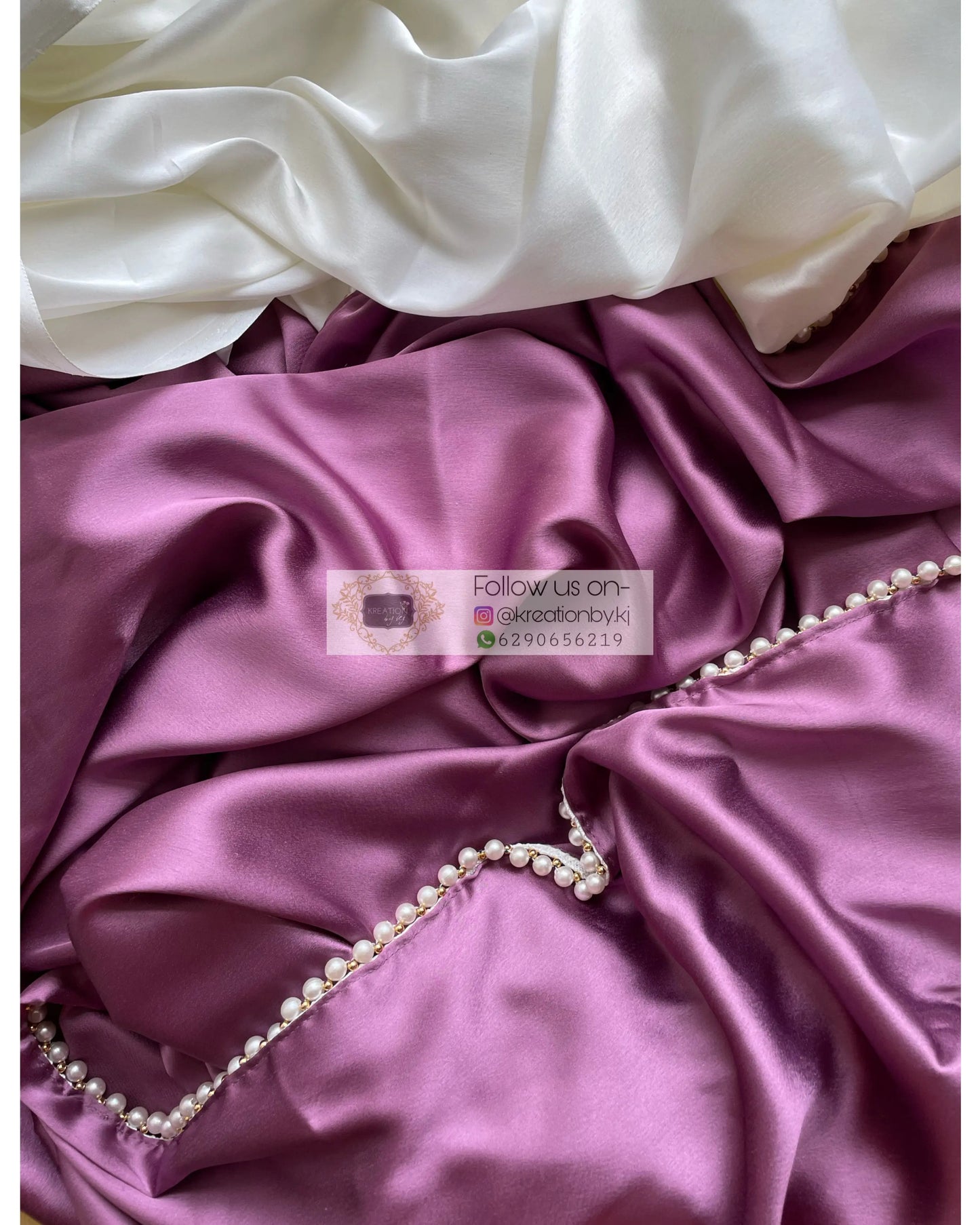 Clematis Two in One Satin Saree - kreationbykj