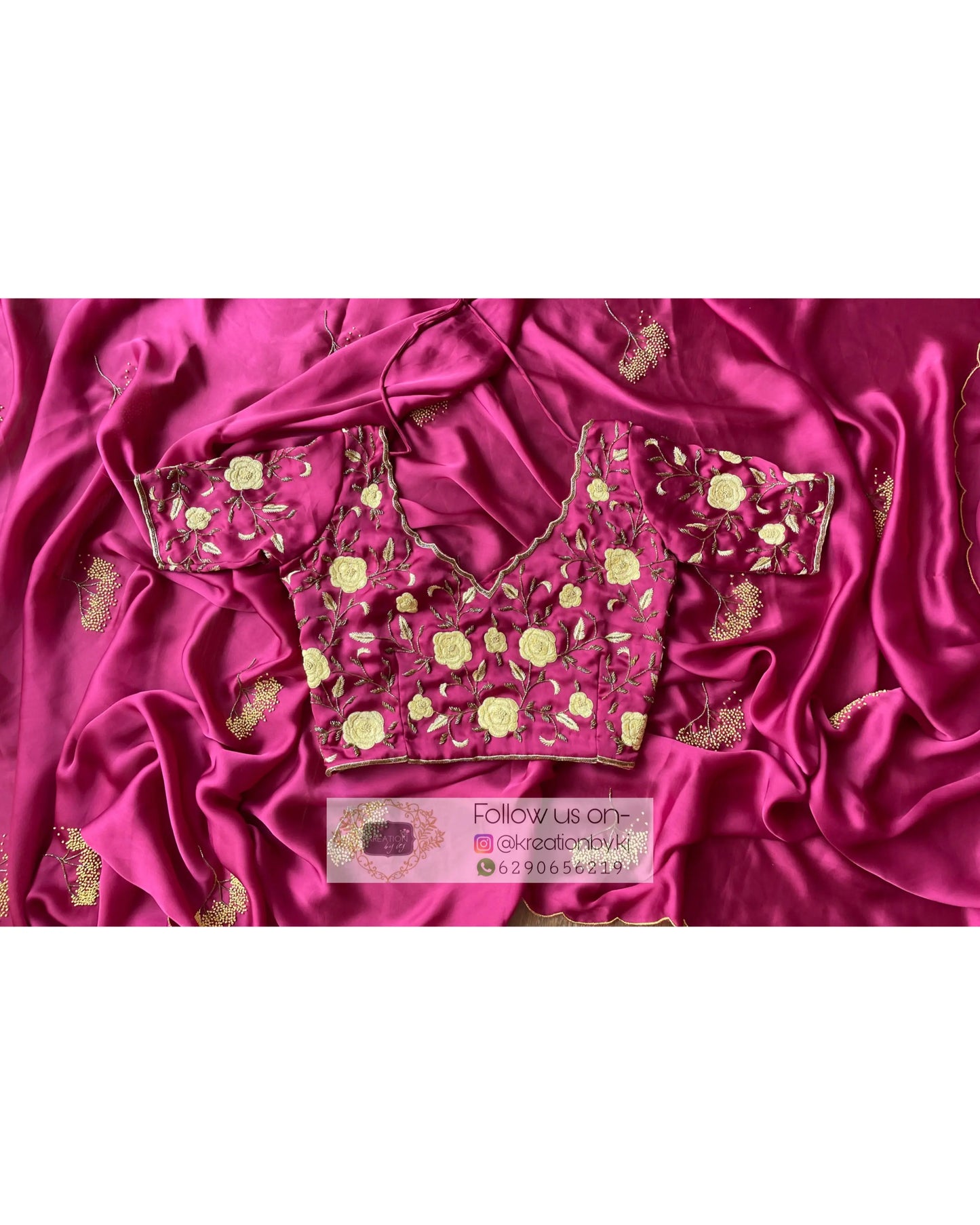 Dandelion Dust Pink Crepe Silk Saree - kreationbykj