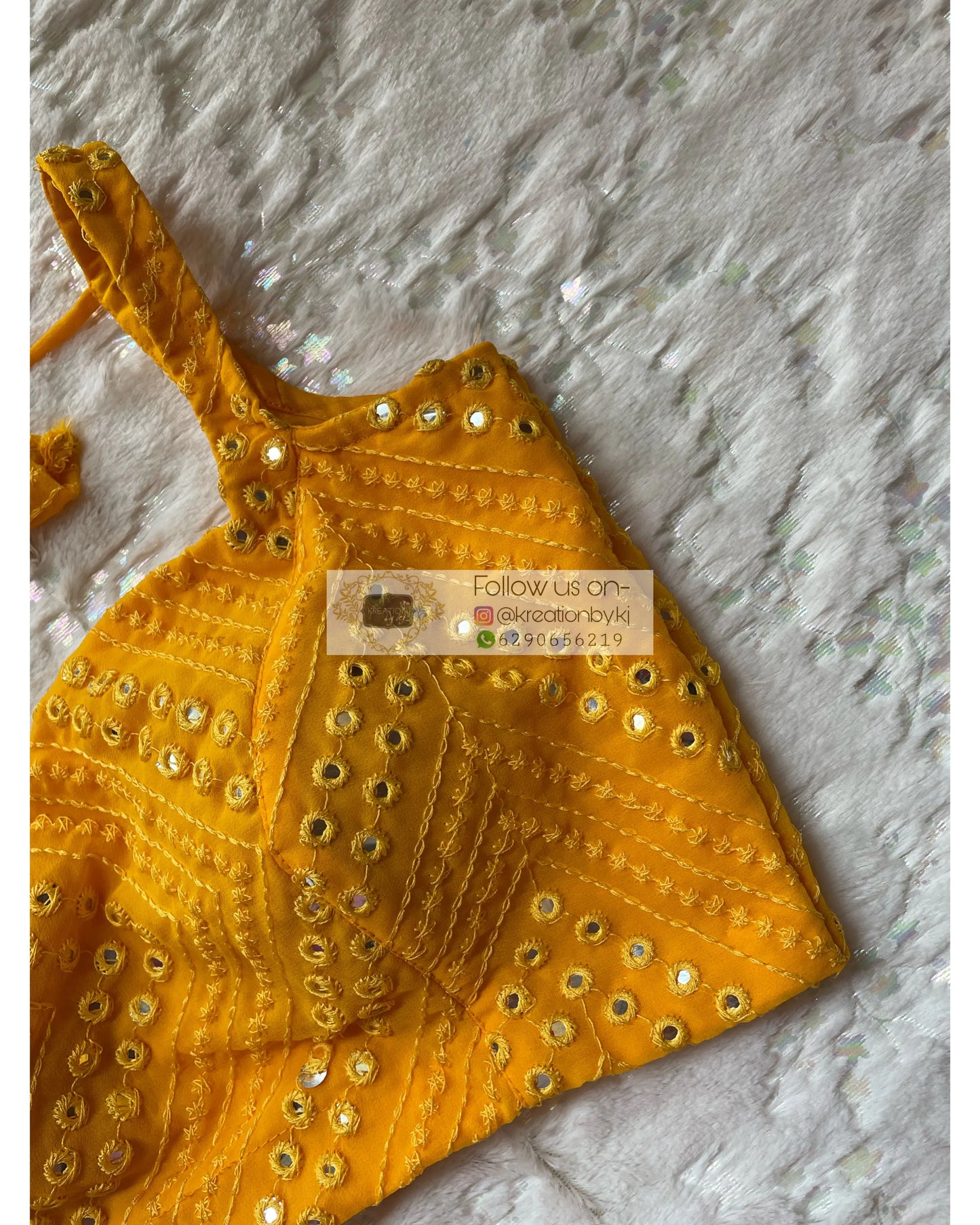 Yellow Sheesh Sleeveless Blouse - kreationbykj