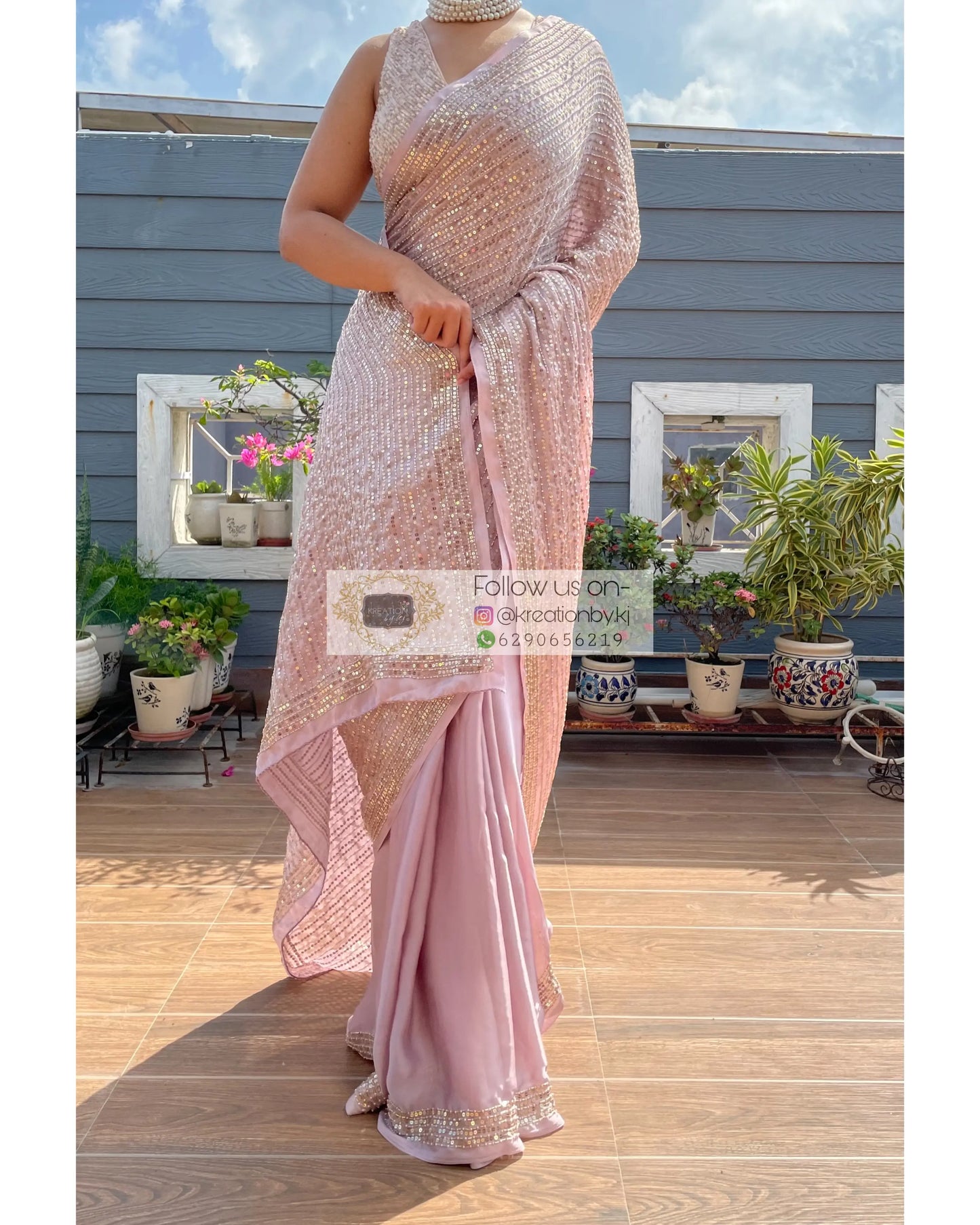Lilac Chand Sifarish Saree - kreationbykj