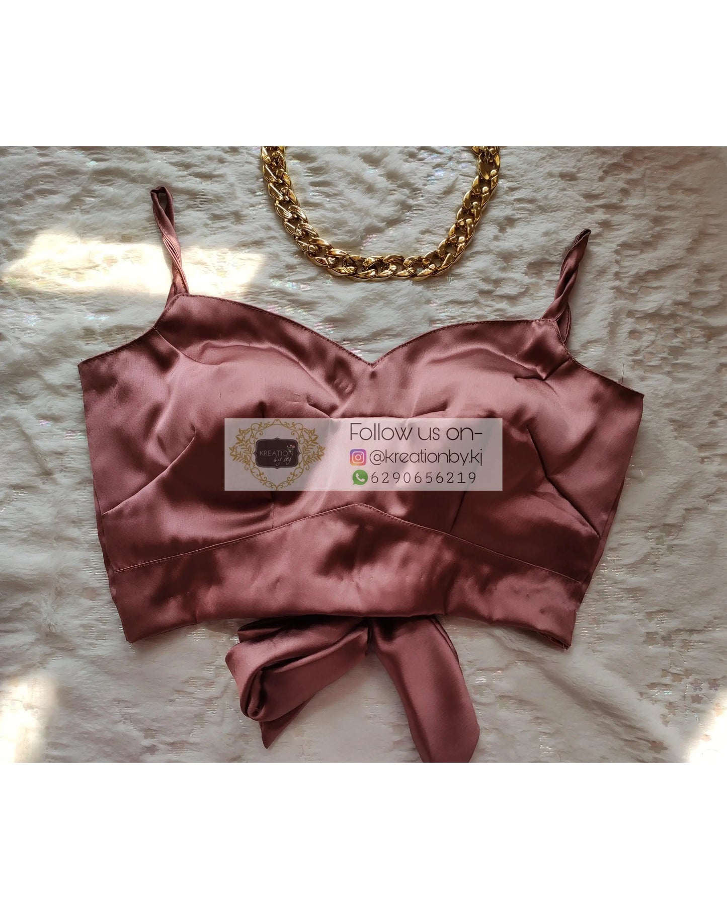 Rose Gold Strappy Blouse - kreationbykj