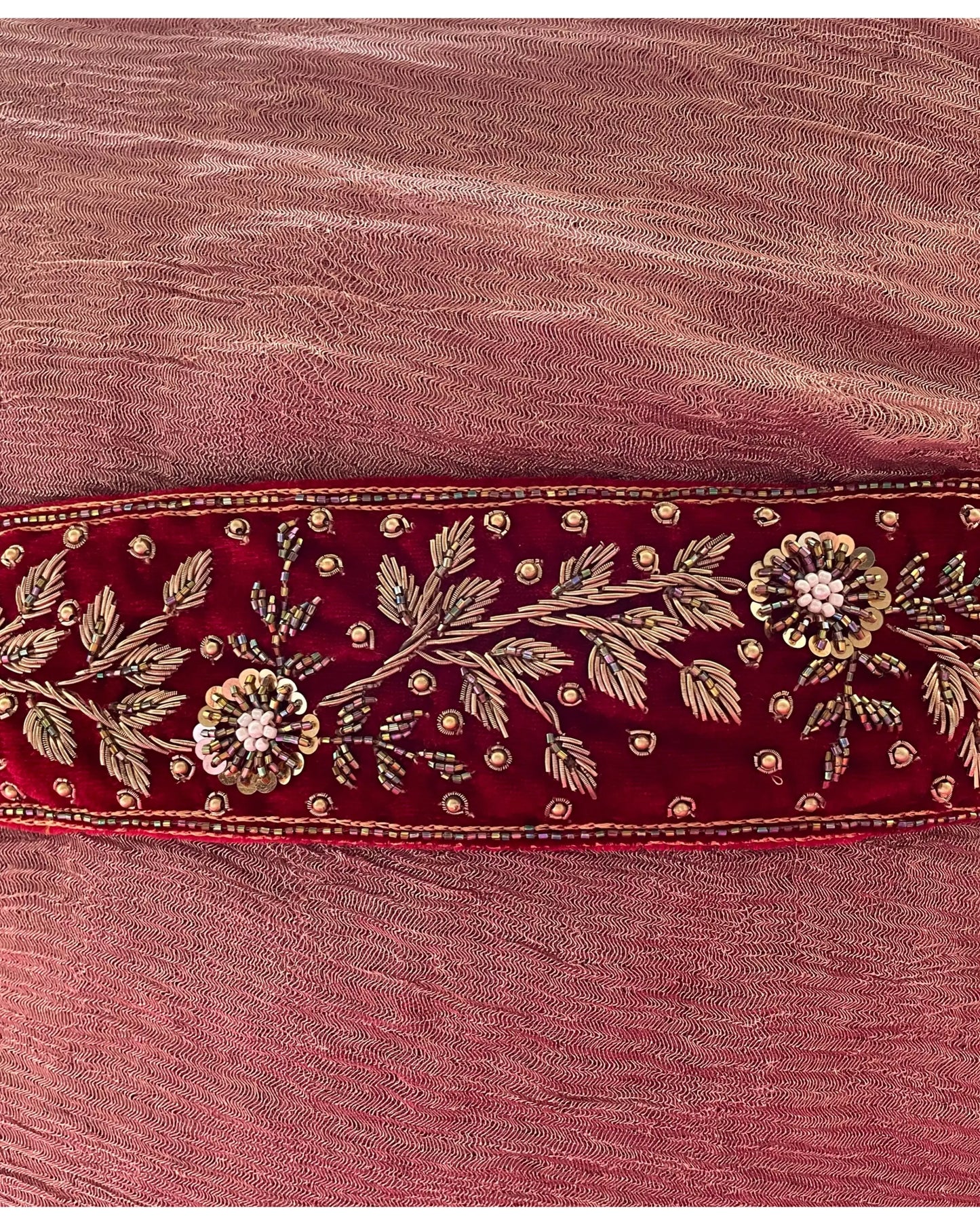 Floral Zardozi Waist Belt - kreationbykj