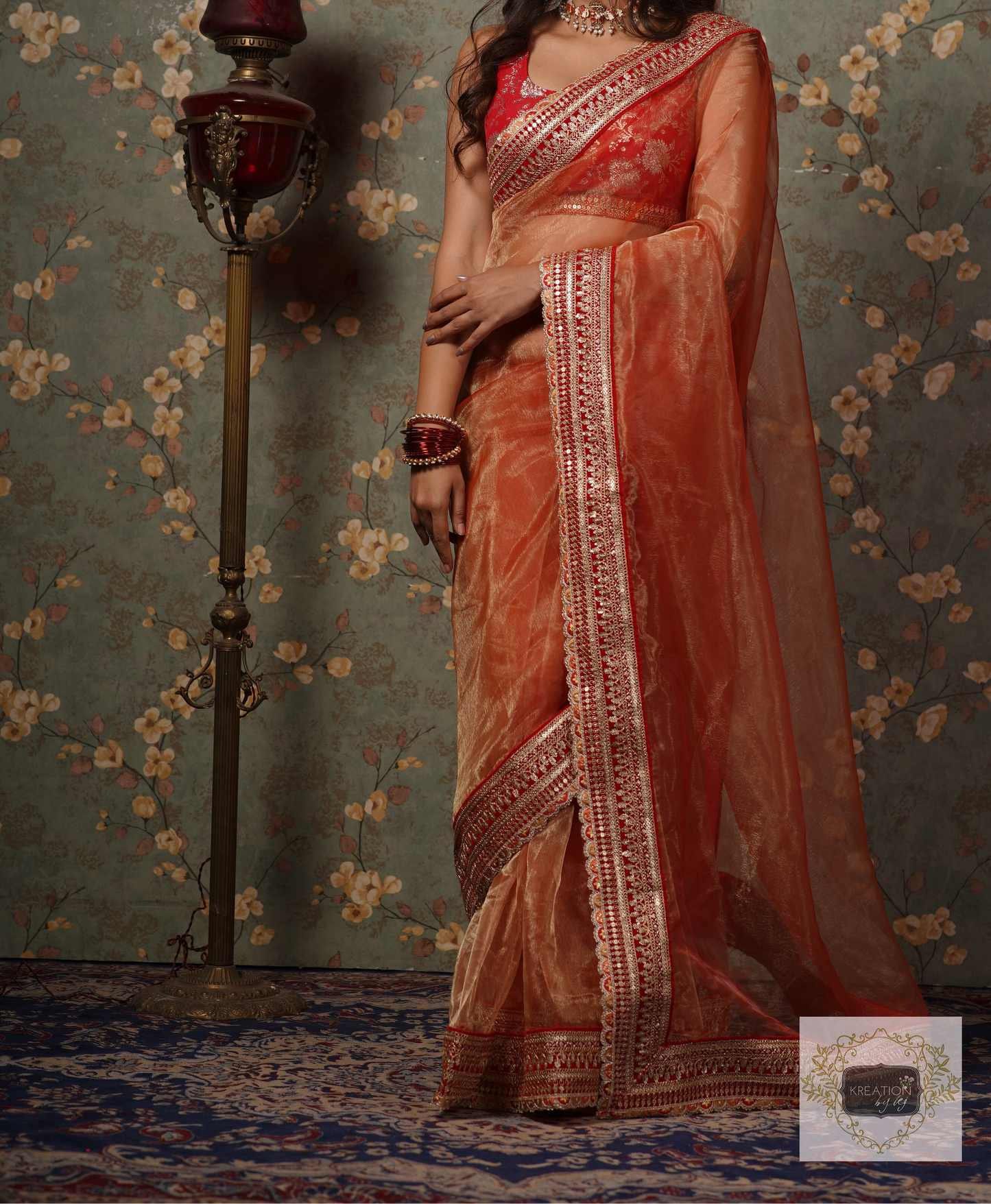Shagun Glass Tissue Saree For Wedding kreationbykj