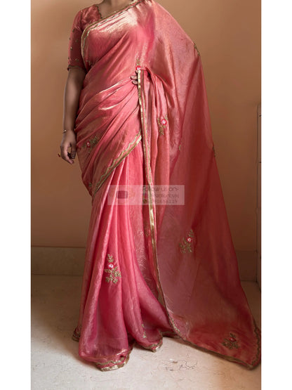 Summer Rose Pink Saree Kreation by KJ