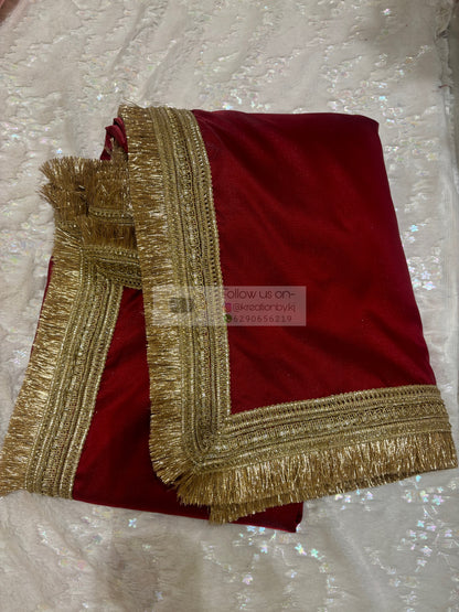 Maroon Silk Banno Saree