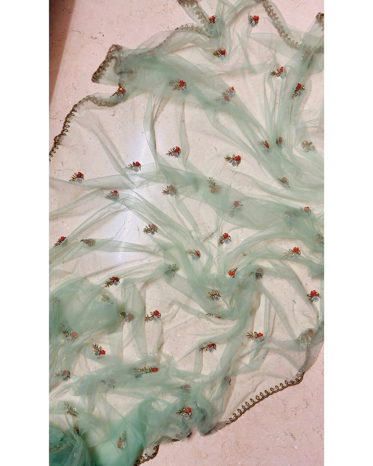 Bahar Net Embroidered Saree