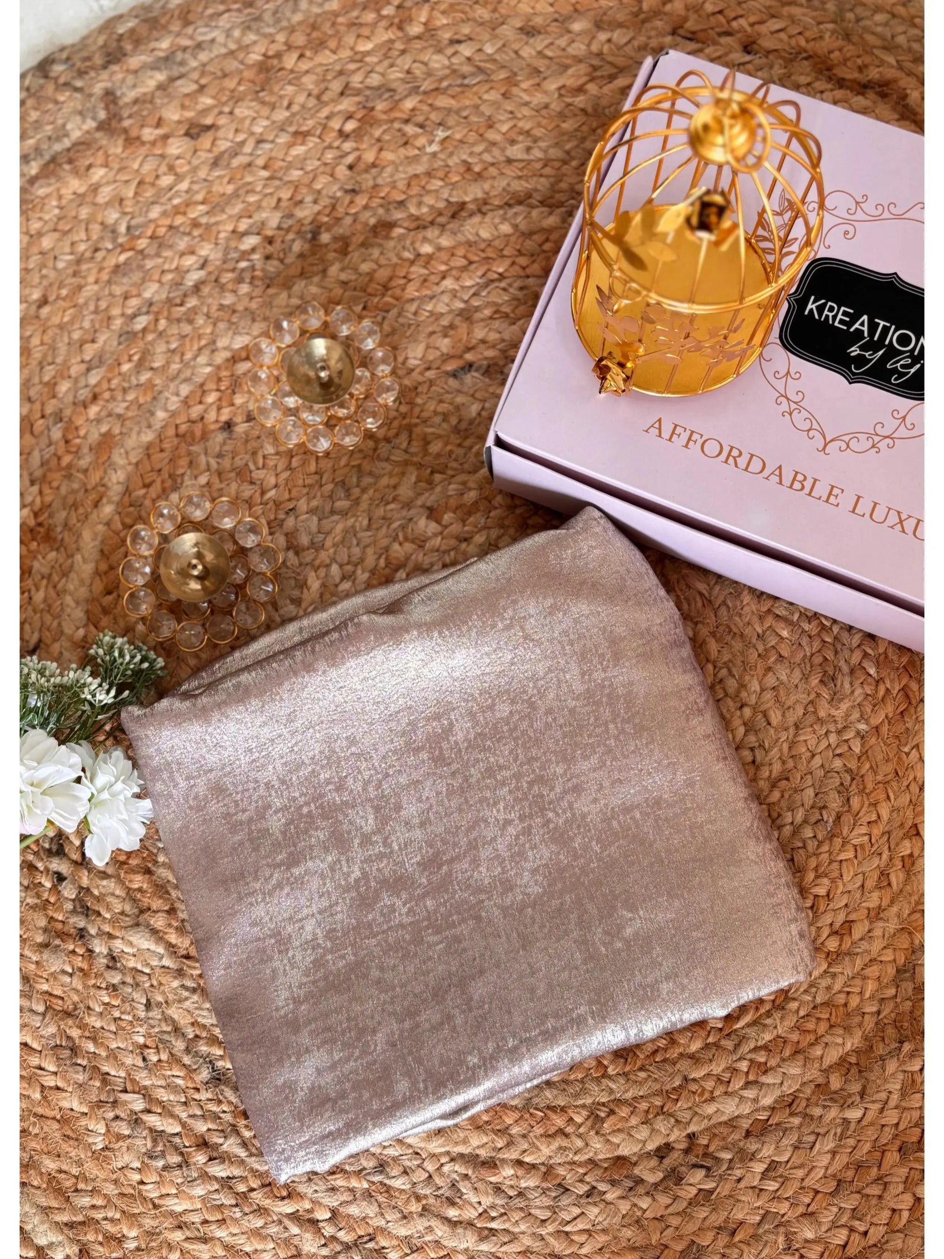 Mauve Glam Gold Shimmer Saree Kreation by KJ