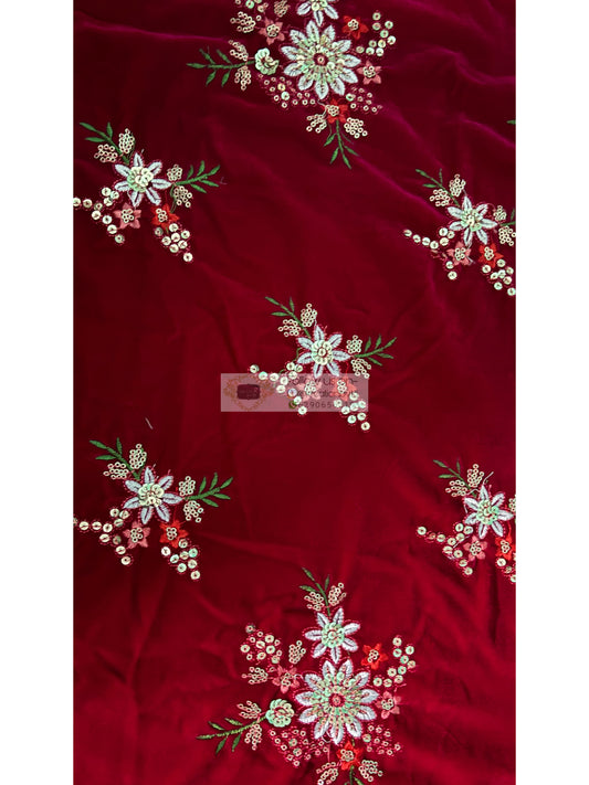 embellished velvet fabric