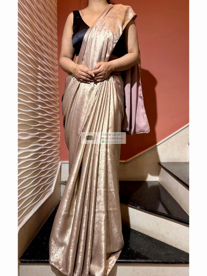 Mauve Glam Gold Shimmer Saree Kreation by KJ