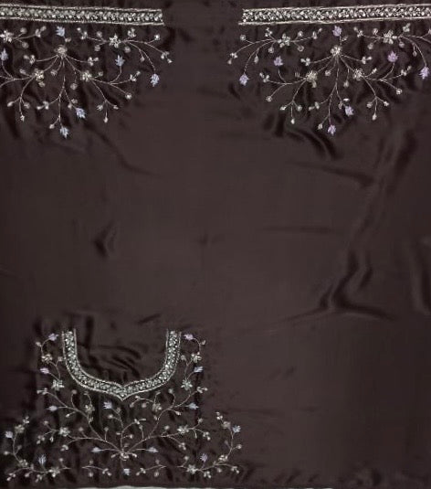 Nazakat Copper Glass Tissue Saree For Wedding kreationbykj