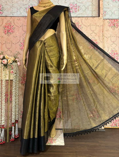 Antique Gold Tissue Saree