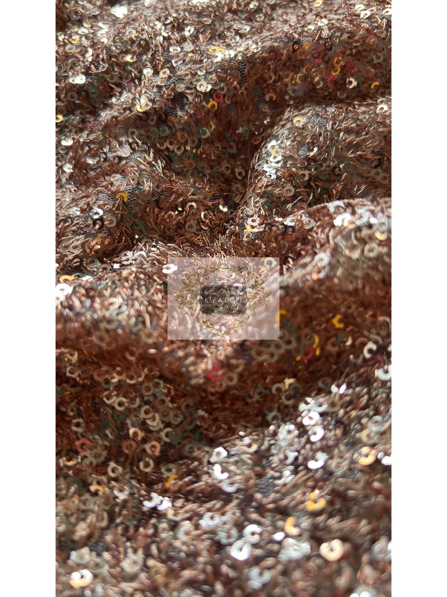 Rose gold sequins Fabric Kreation by KJ